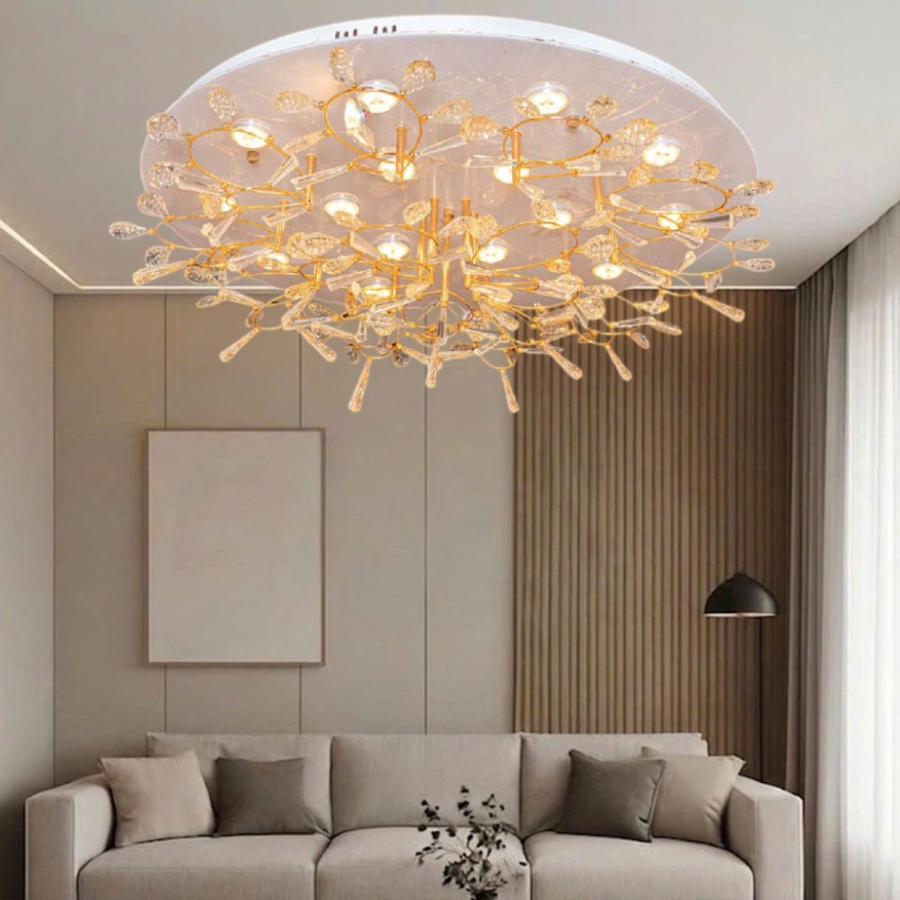 ĐÈN ỐP TRẦN PHA LÊ (PHI 800mm x H200mm) MO-1862/15Y