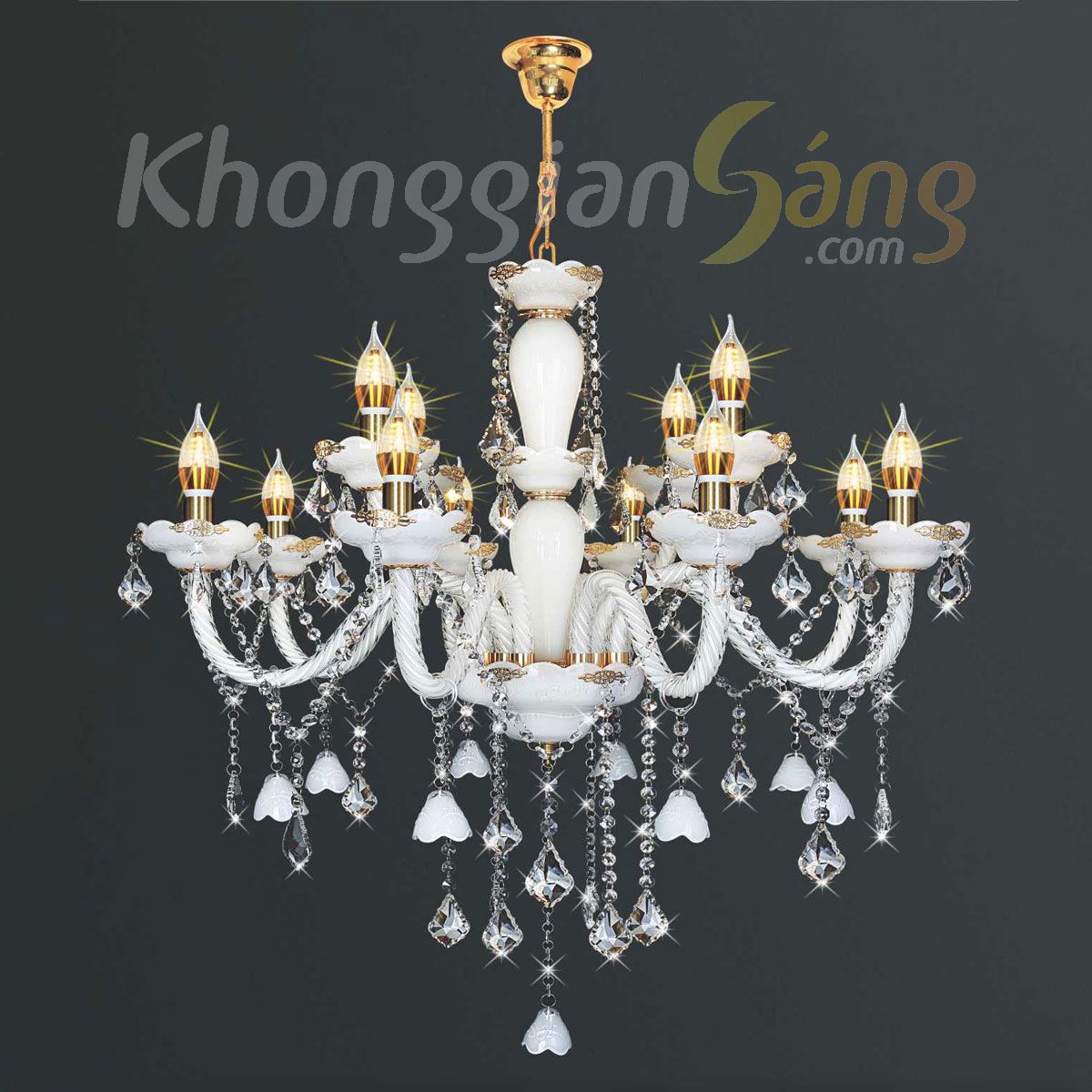 ĐÈN CHÙM NẾN (PHI 800mm x H900mm) KGC-001/12