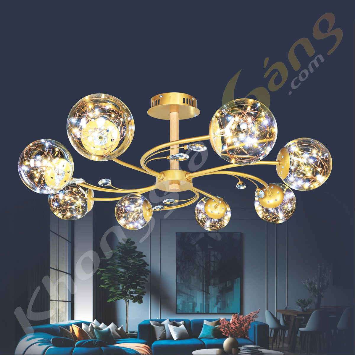 ĐÈN CHÙM LED (PHI 800mm x H250mm) KGC-01/8
