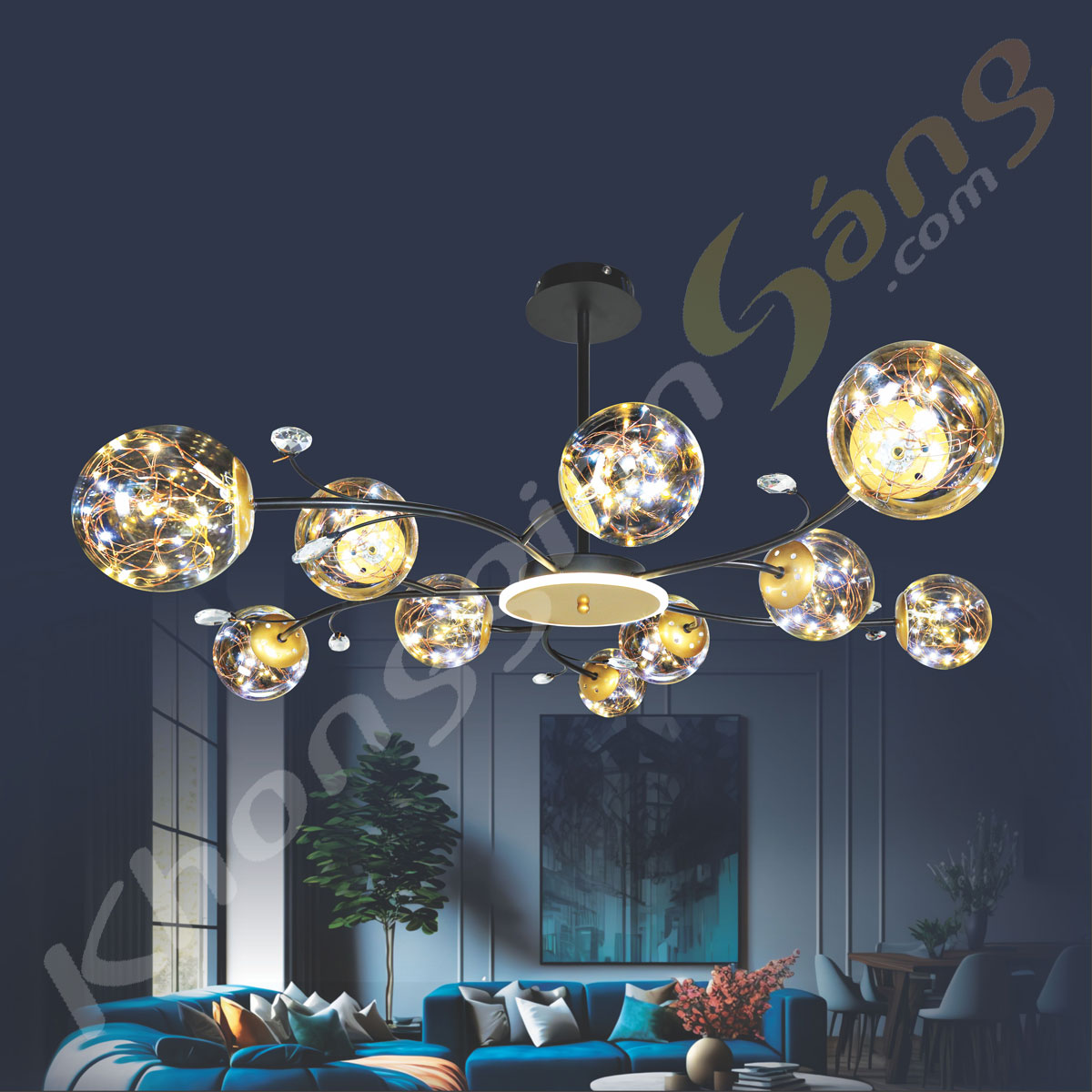 ĐÈN CHÙM LED (PHI 950mm x H400mm) KGC-02/10