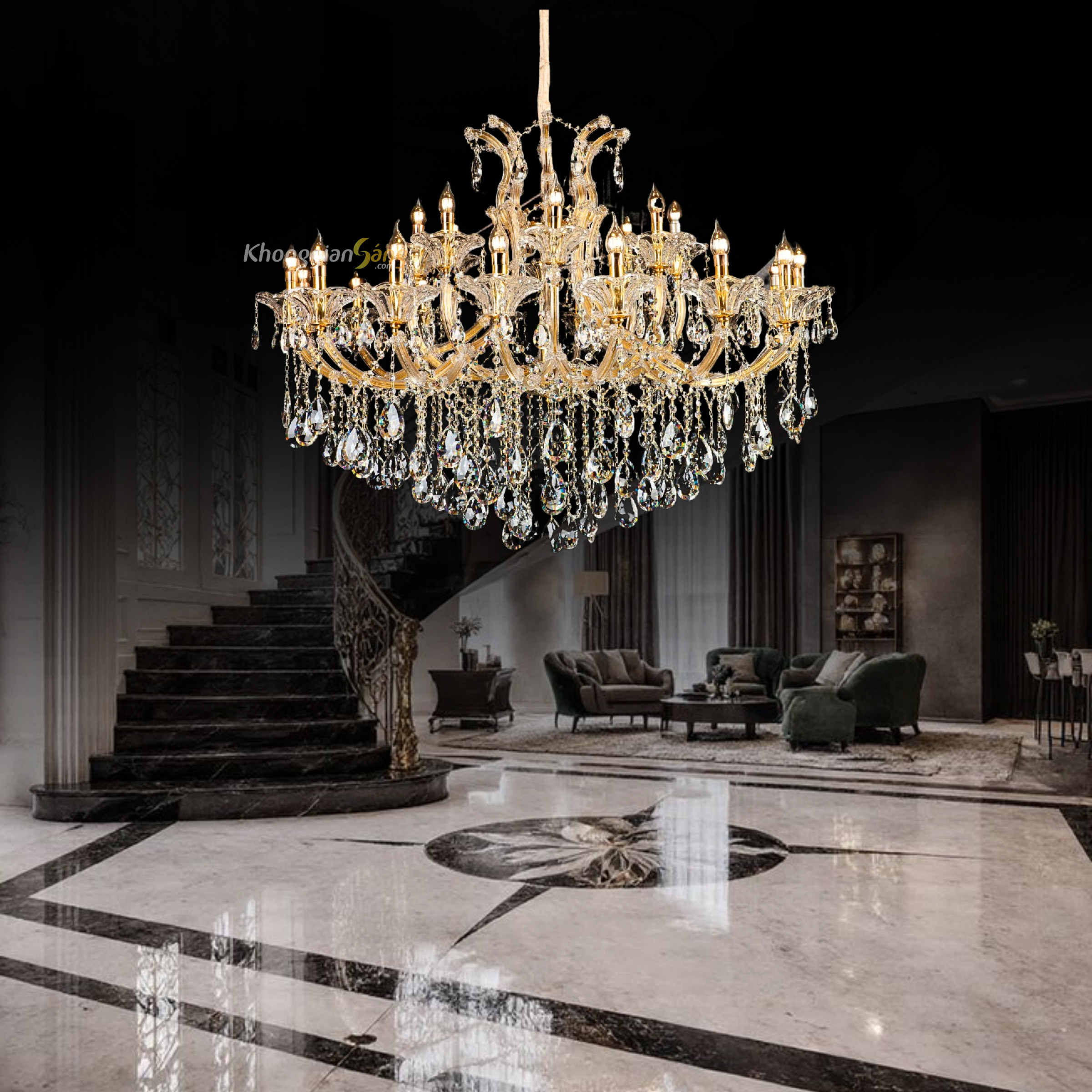 ĐÈN CHÙM NẾN (D1200mm x H1200mm) CNQT-174