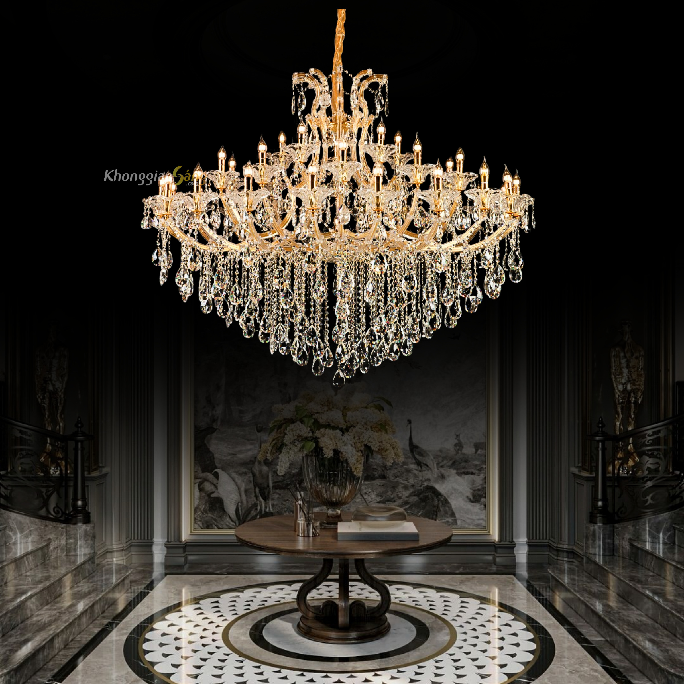 ĐÈN CHÙM NẾN (D1450mm x H1500mm) CNQT-175