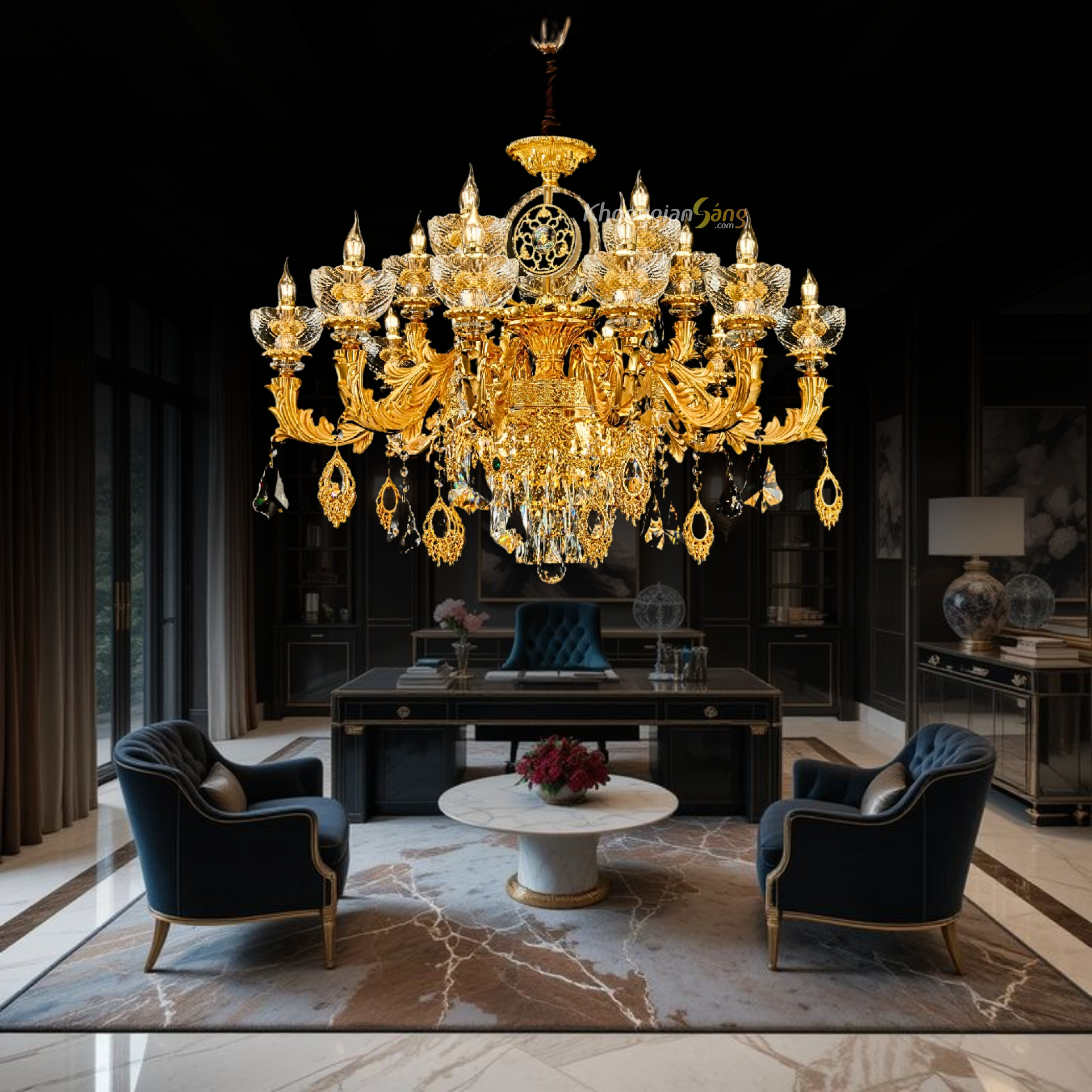 ĐÈN CHÙM NẾN (D1030mm x H710mm) CNQT-427