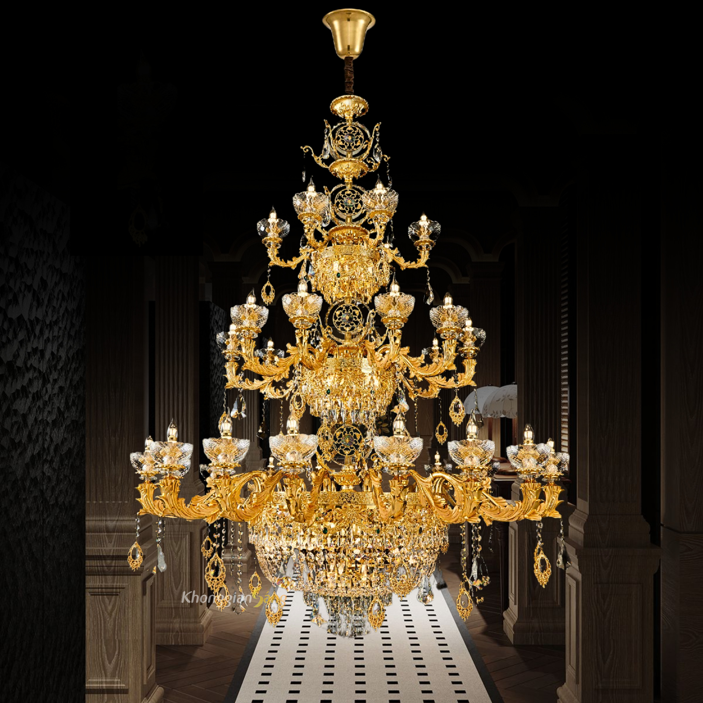 ĐÈN CHÙM NẾN (D1530mm x H2100mm) CNQT-428