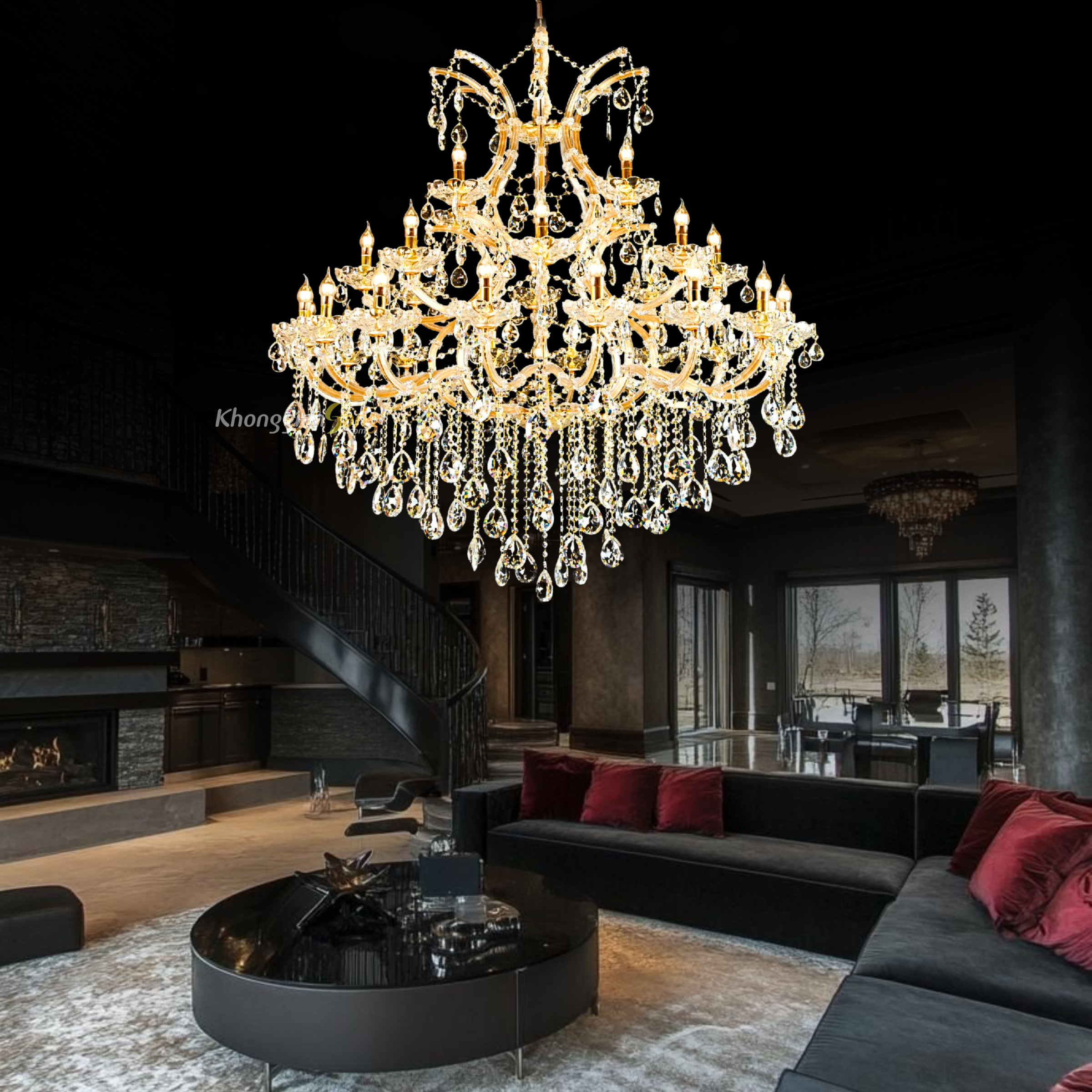 ĐÈN CHÙM NẾN (D1150mm x H1500mm) CNQT-71