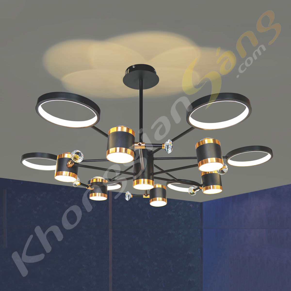 ĐÈN CHÙM LED (PHI 1000mm x H500mm) KGC-1143/12
