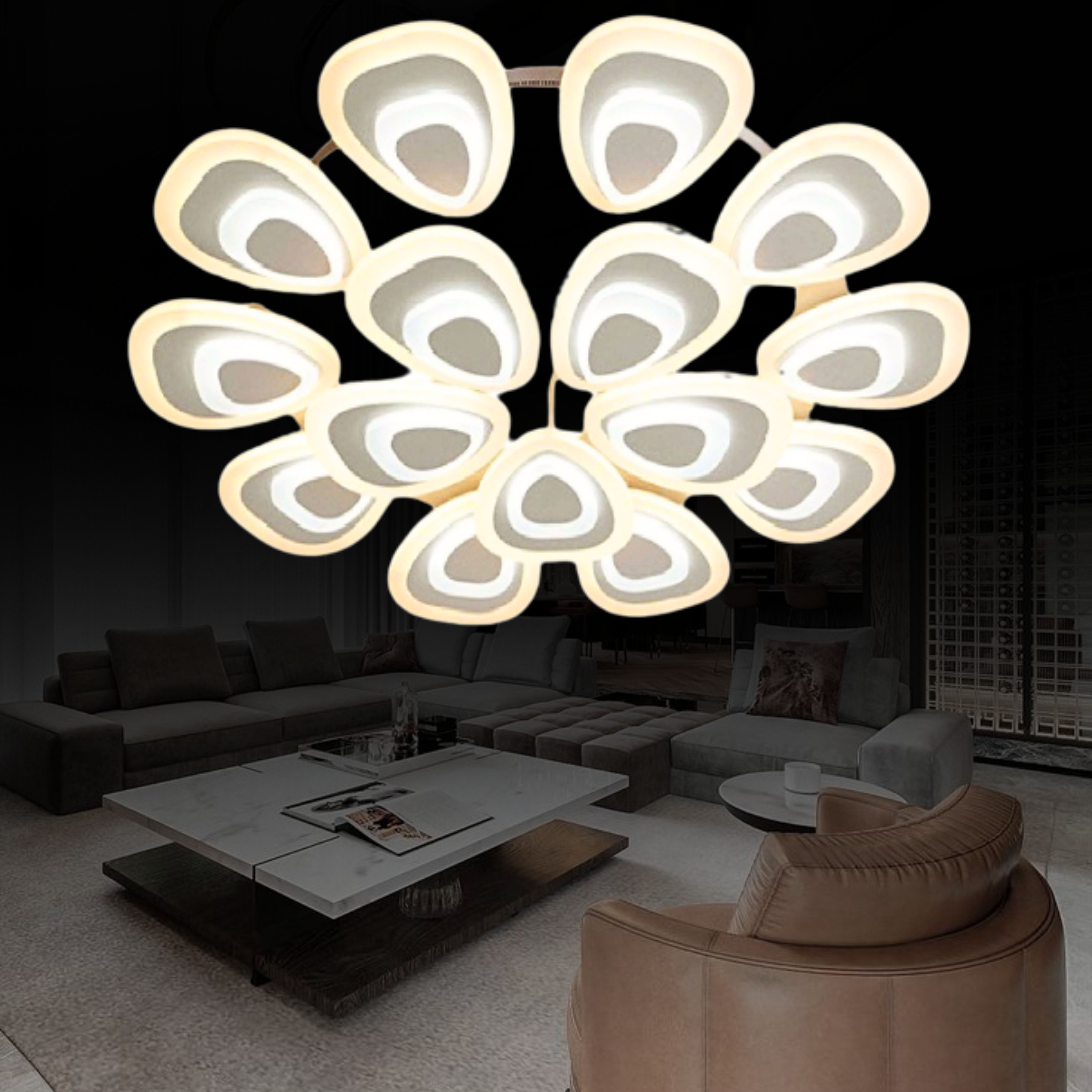 ĐÈN THẢ TRANG TRÍ (D850mm x H150mm) MO-974/15 cành