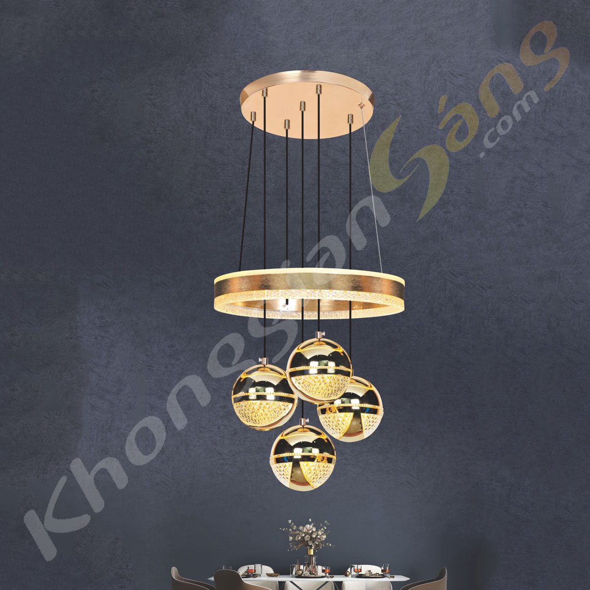 ĐÈN THẢ LED (PHI 450mm x H600mm) KGB-204