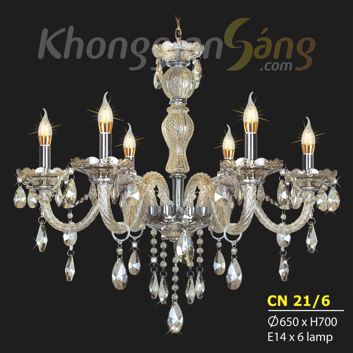 ĐÈN CHÙM NẾN (PHI 650mm x H700mm) KTD-CN21/6