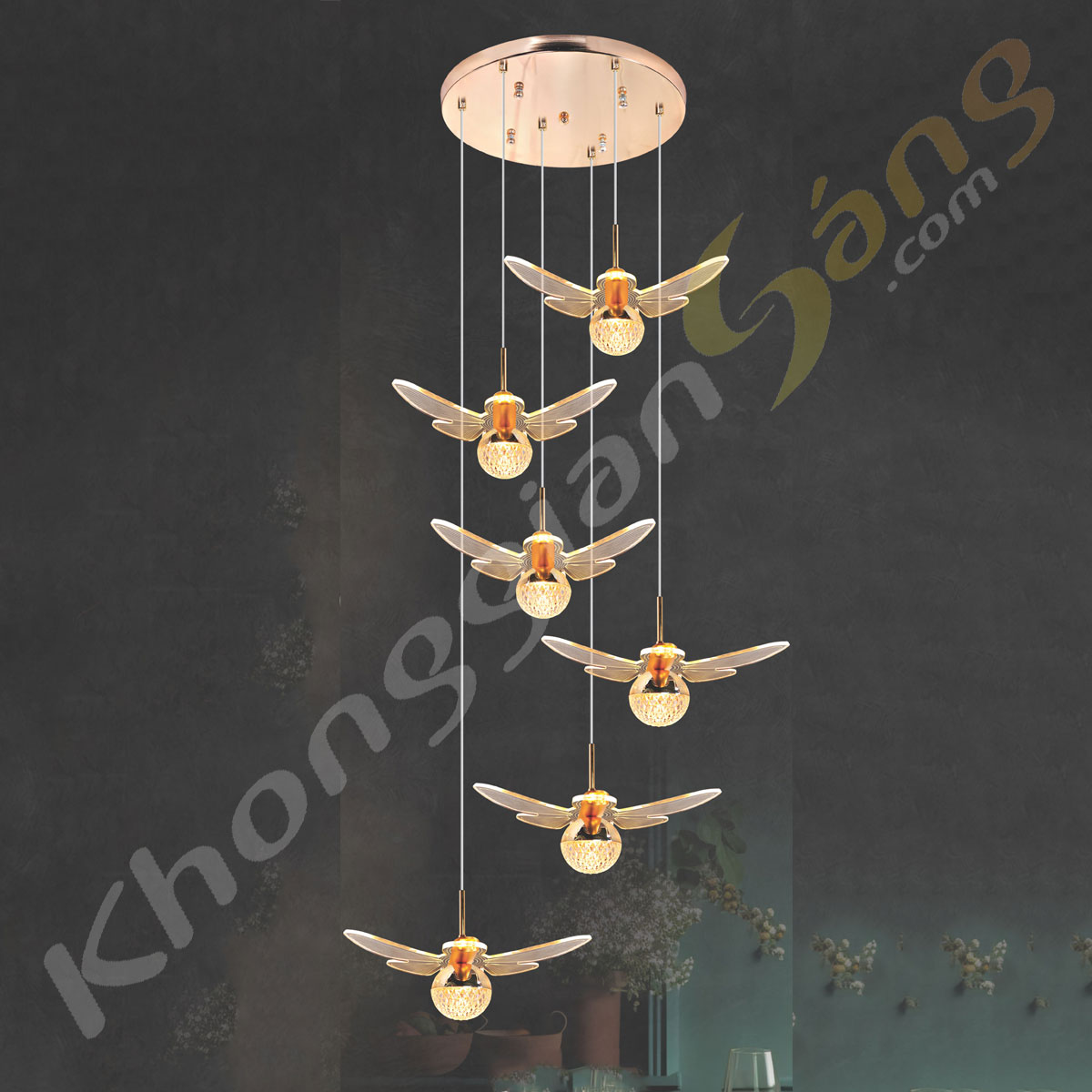 ĐÈN THẢ LED (PHI 450mm x H2000mm) KGB-2198/6