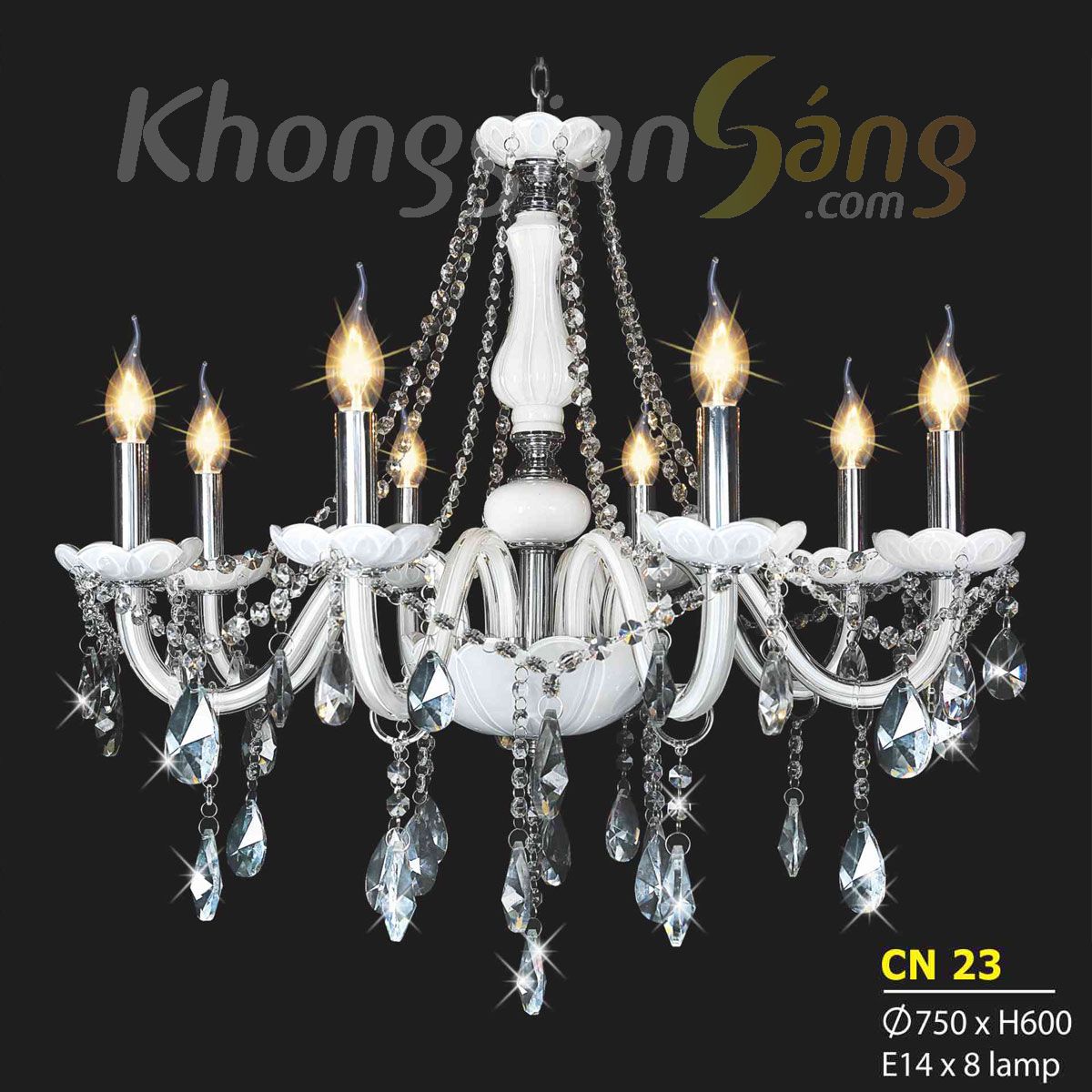 ĐÈN CHÙM NẾN (PHI 750mm x H600mm) KTD-CN23