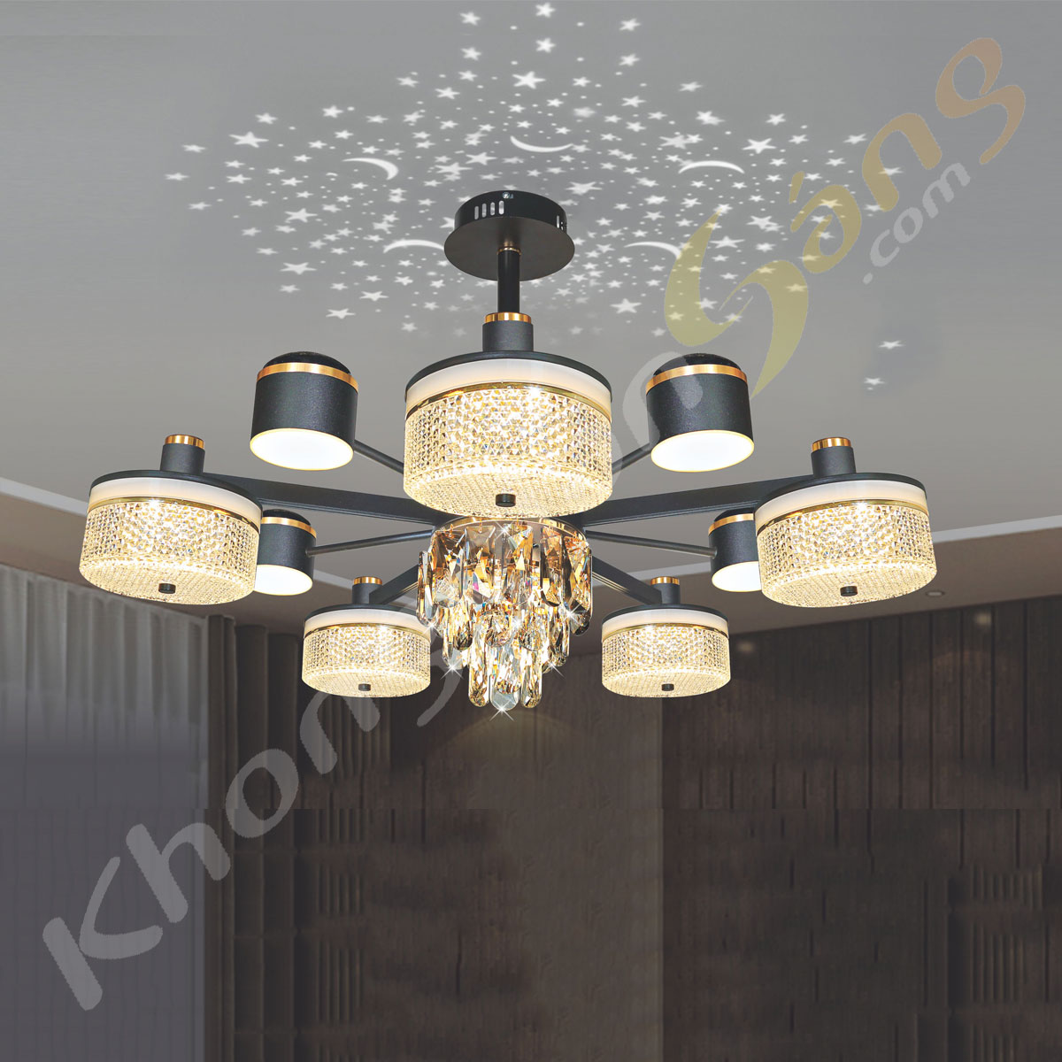 ĐÈN CHÙM LED (PHI 800mm x H450mm) KGC-2400/10