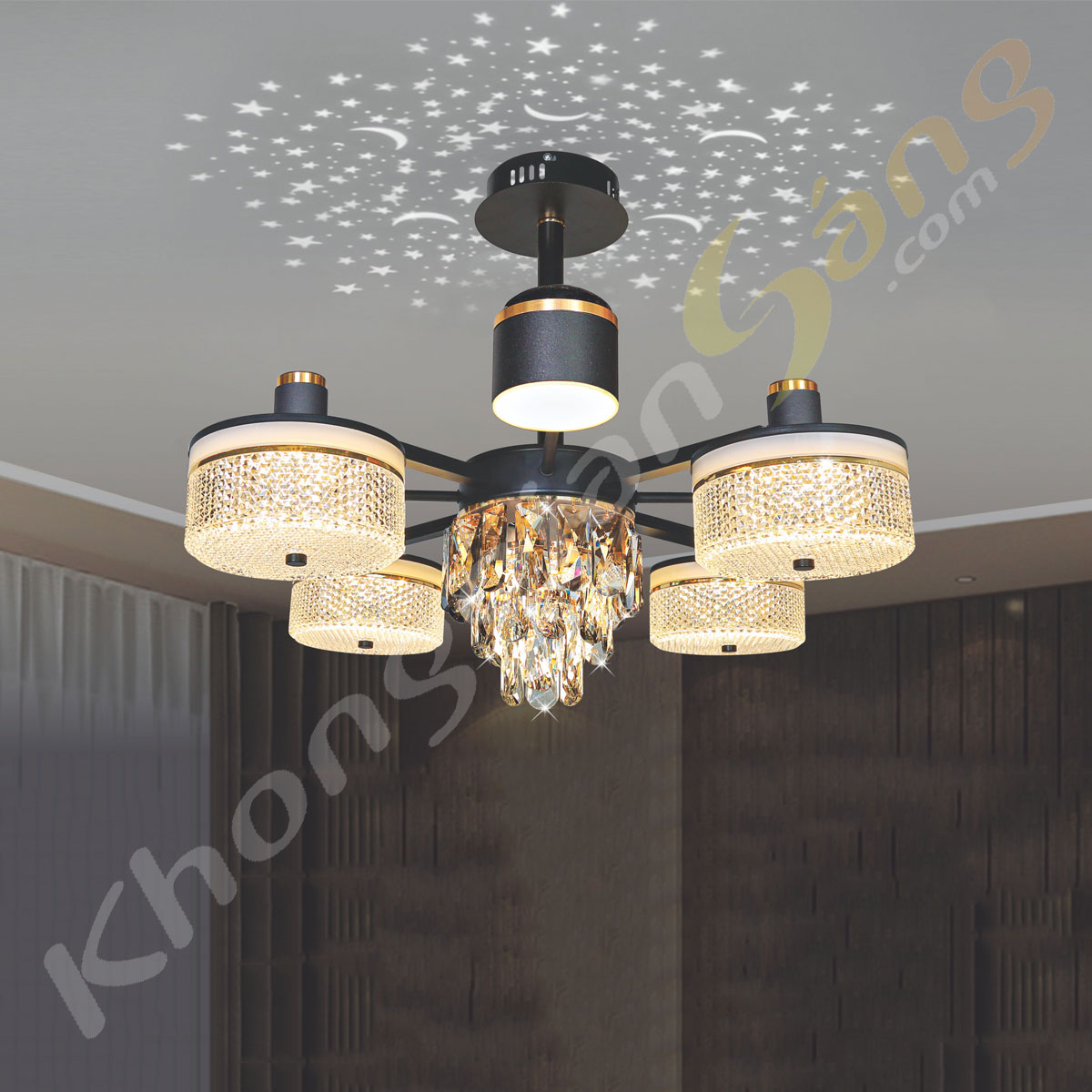 ĐÈN CHÙM LED (PHI 650mm x H450mm) KGC-2400/8