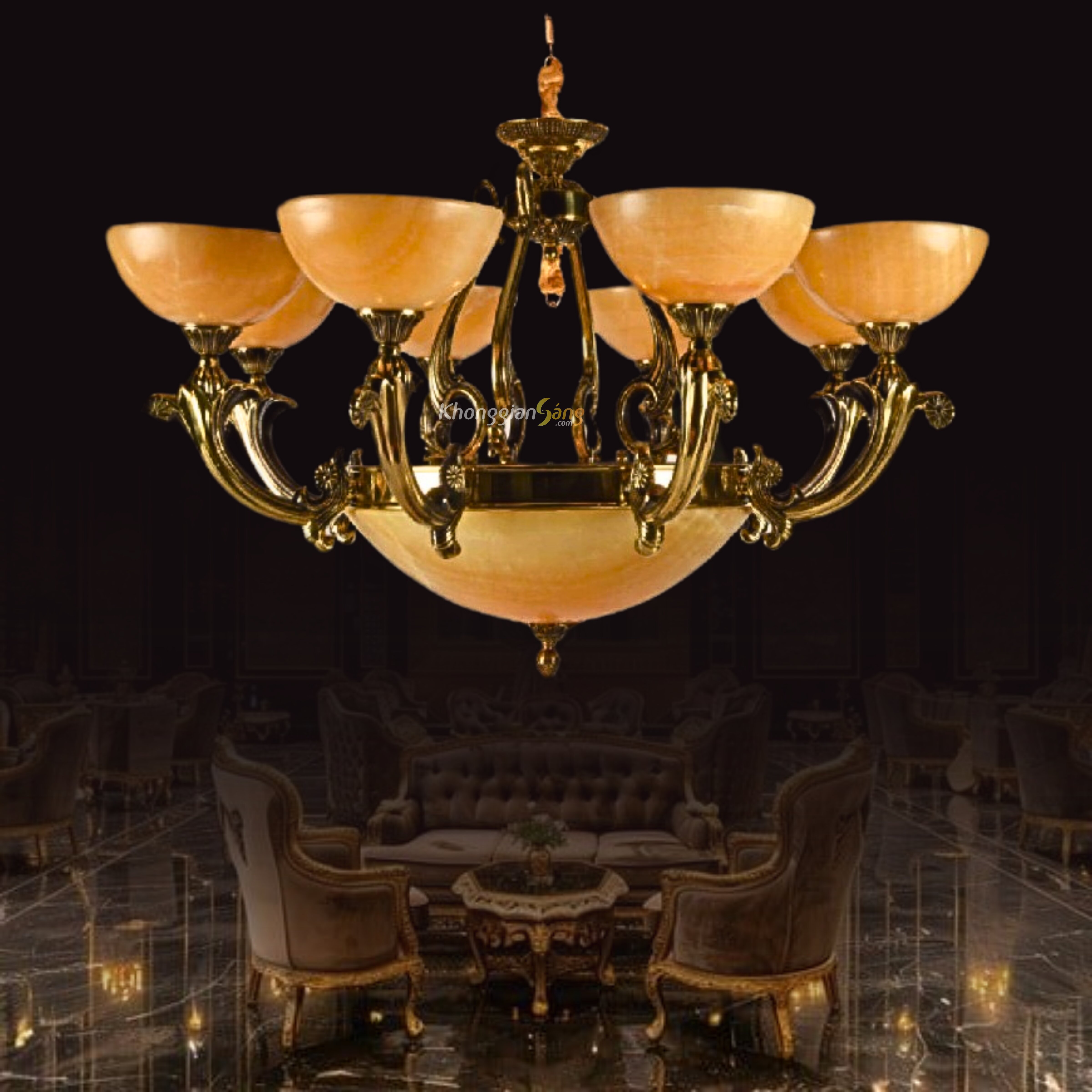 ĐÈN CHÙM ĐỒNG (D950mm x H1000mm) CDQT-36