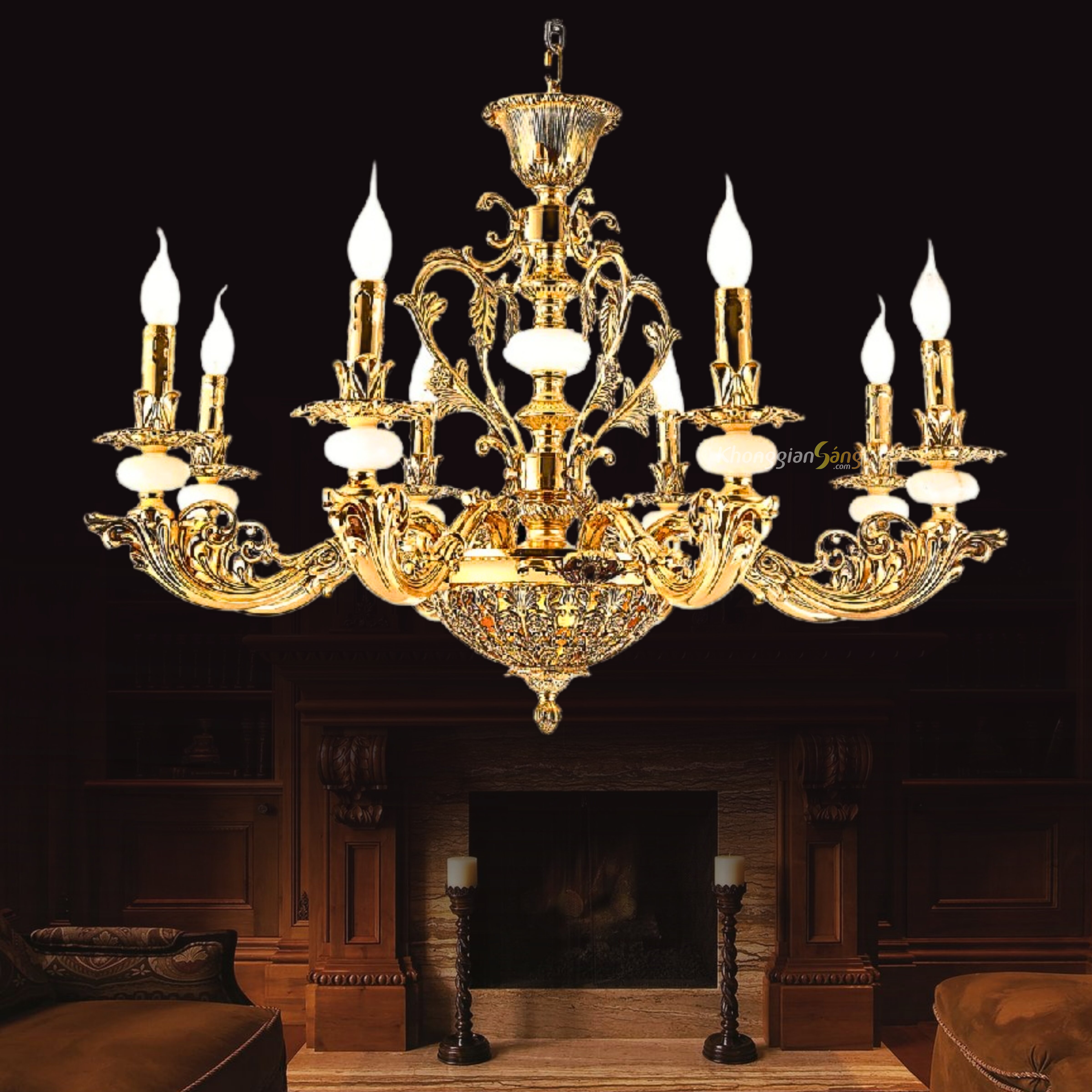 ĐÈN CHÙM NẾN (D800mm x H900mm) CNQT-131-21