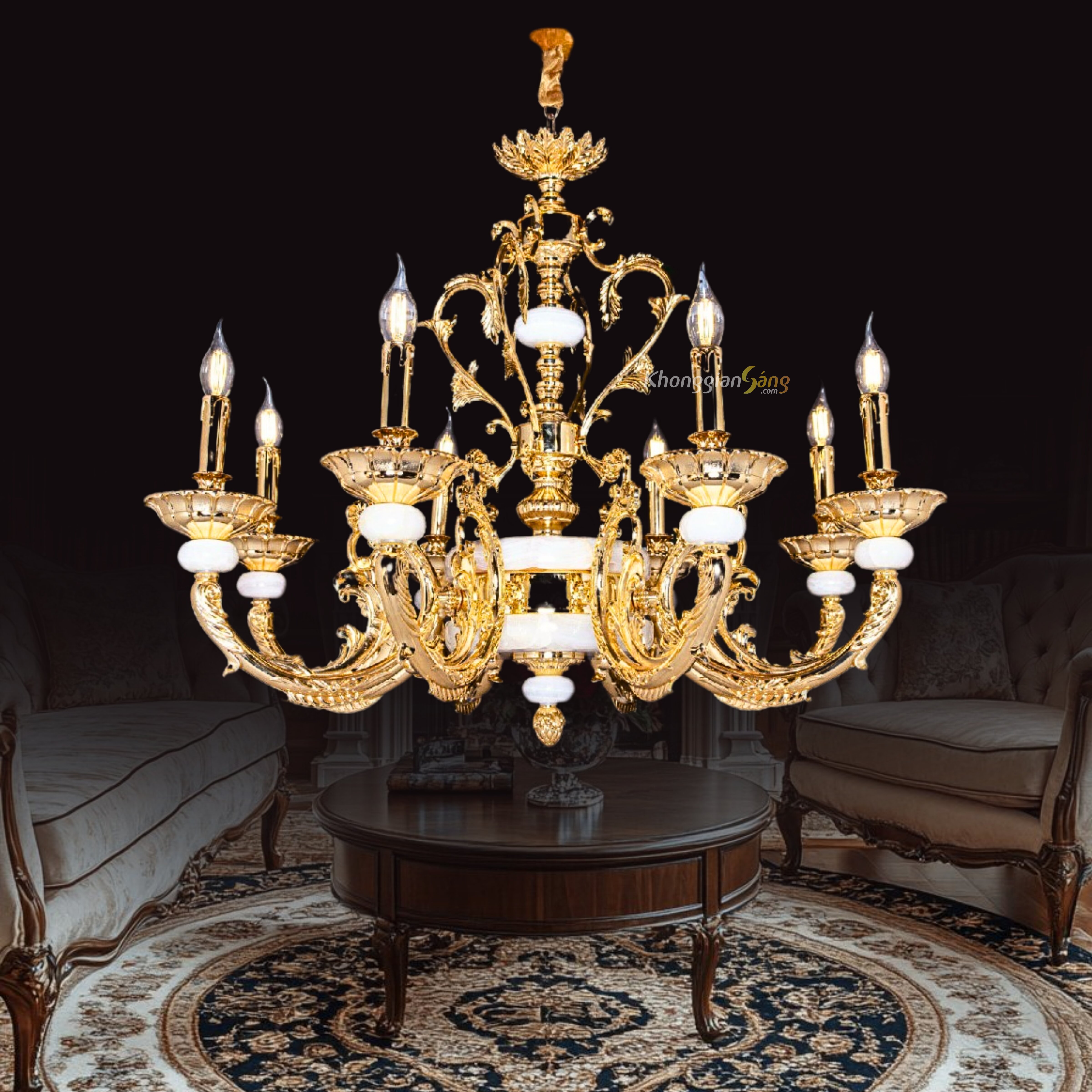 ĐÈN CHÙM NẾN (D800mm x H900mm) CNQT-134-21