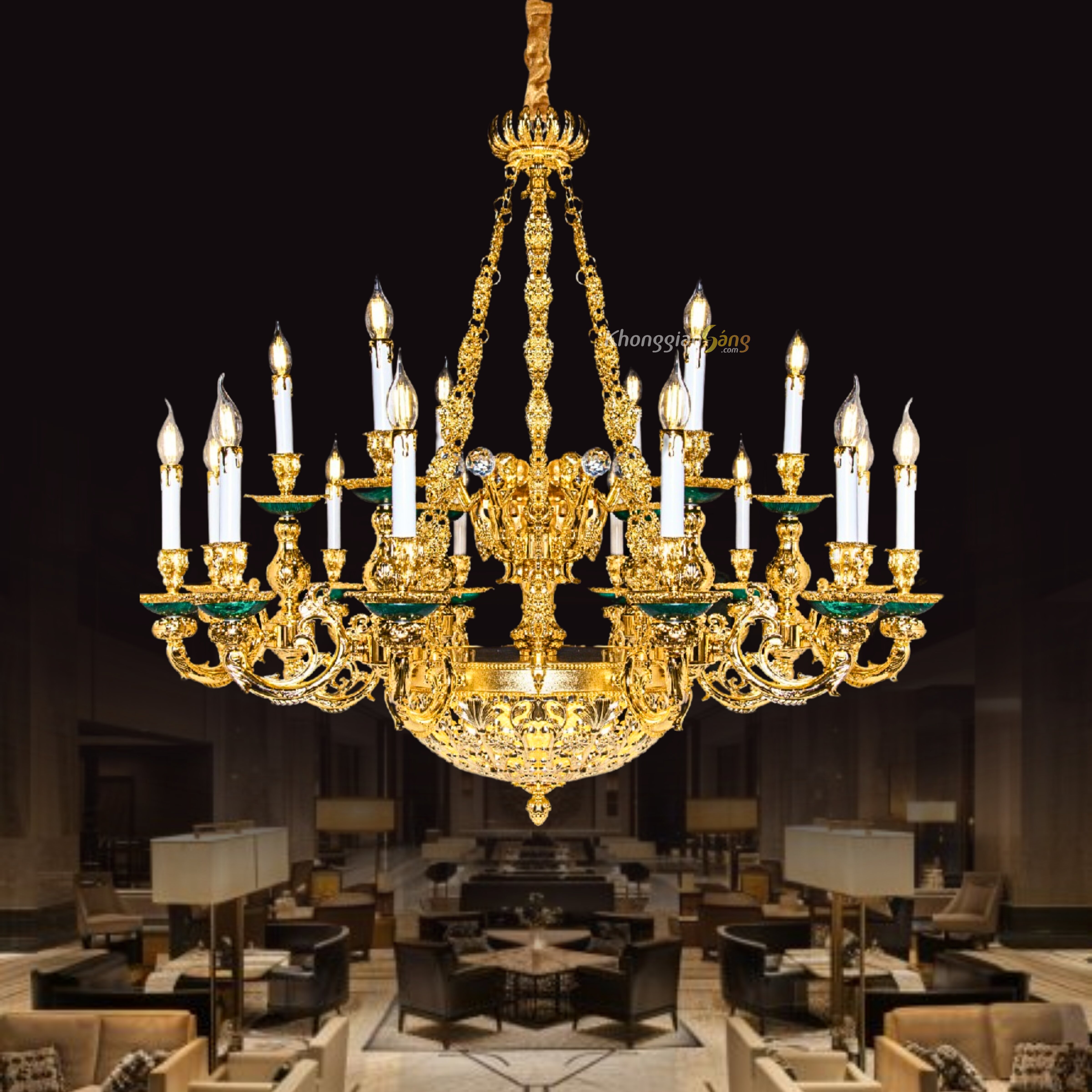 ĐÈN CHÙM NẾN (D1250mm x H1000mm) CNQT-139-21