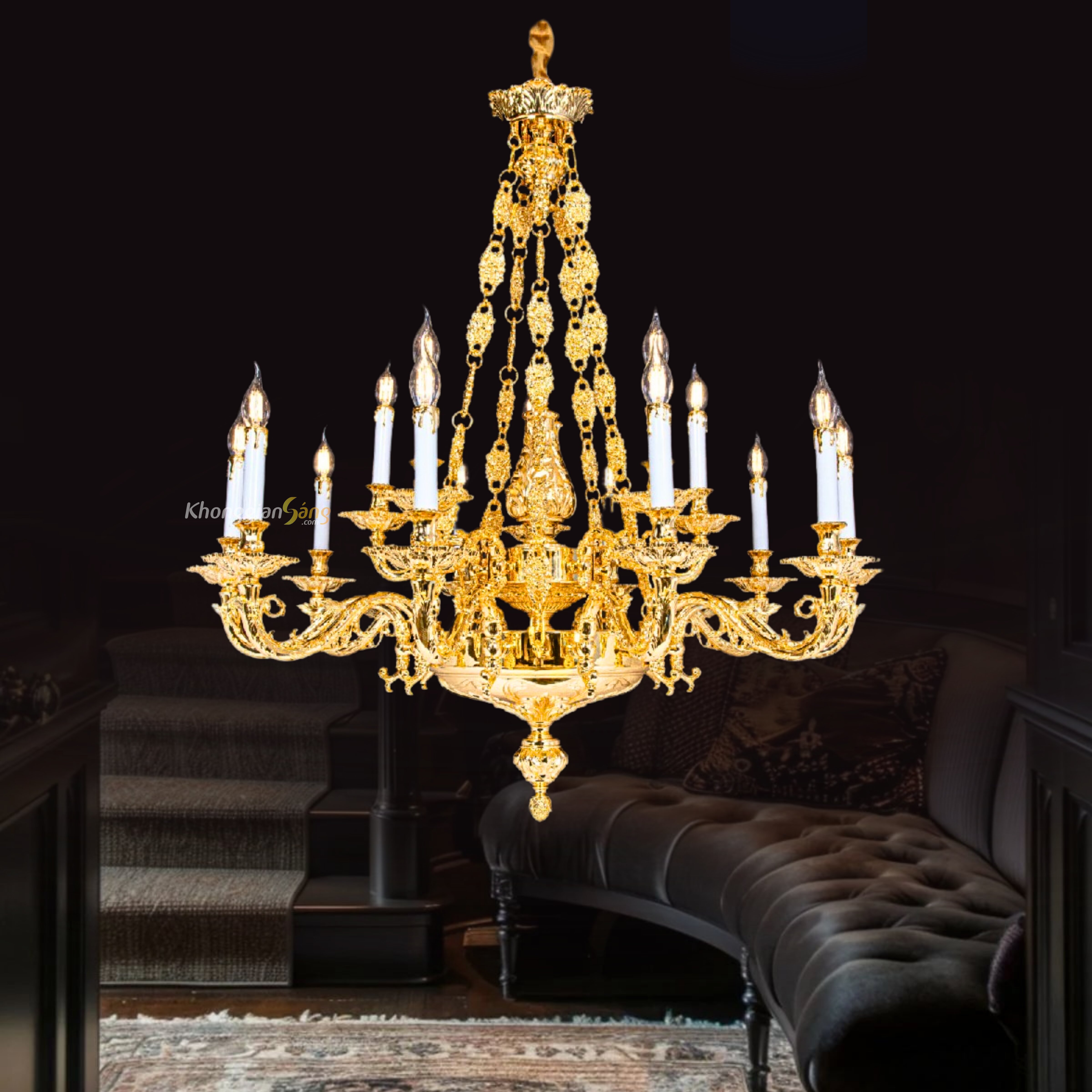 ĐÈN CHÙM NẾN (D950mm x H1500mm) CNQT-191