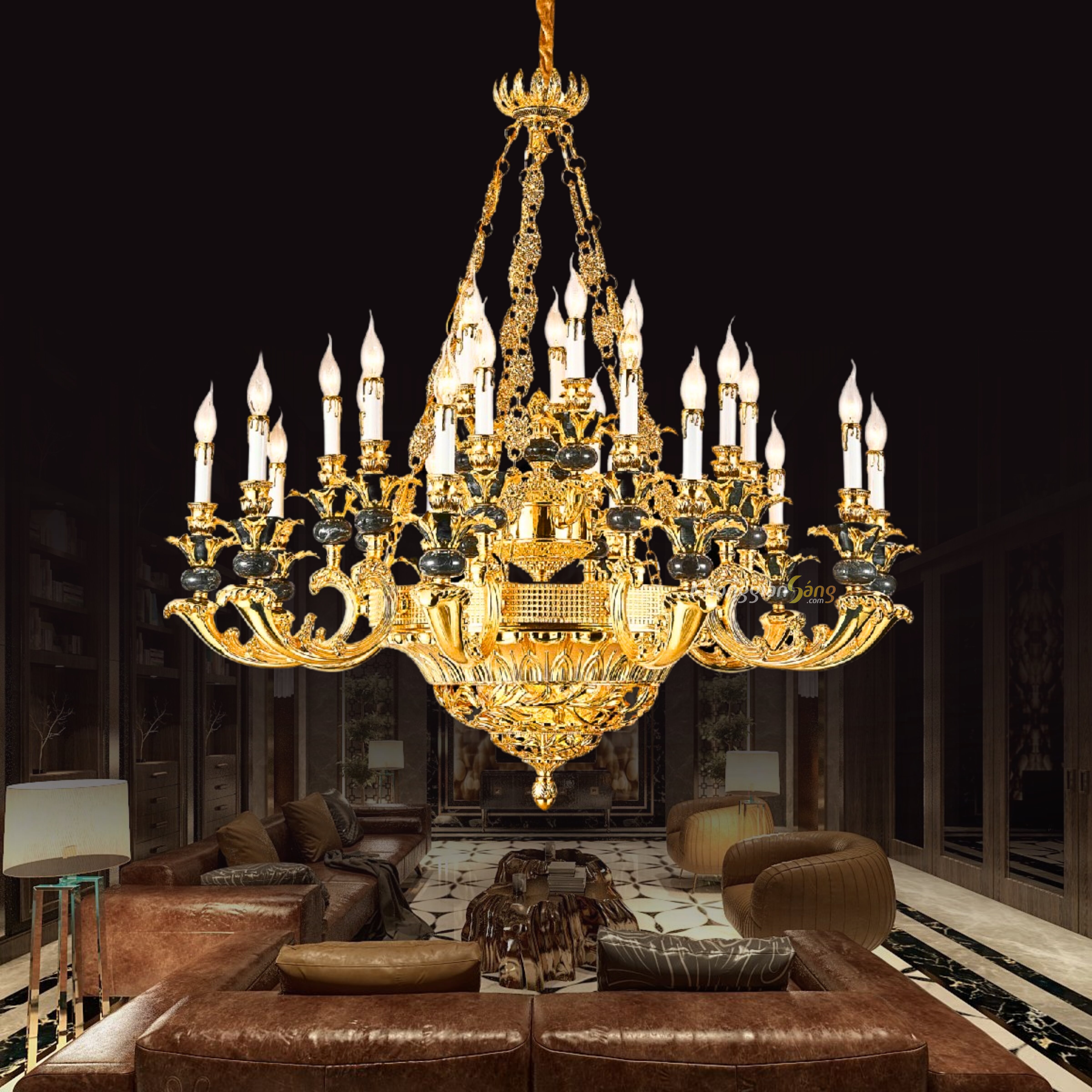 ĐÈN CHÙM NẾN (D1000mm x H1500mm) CNQT-201