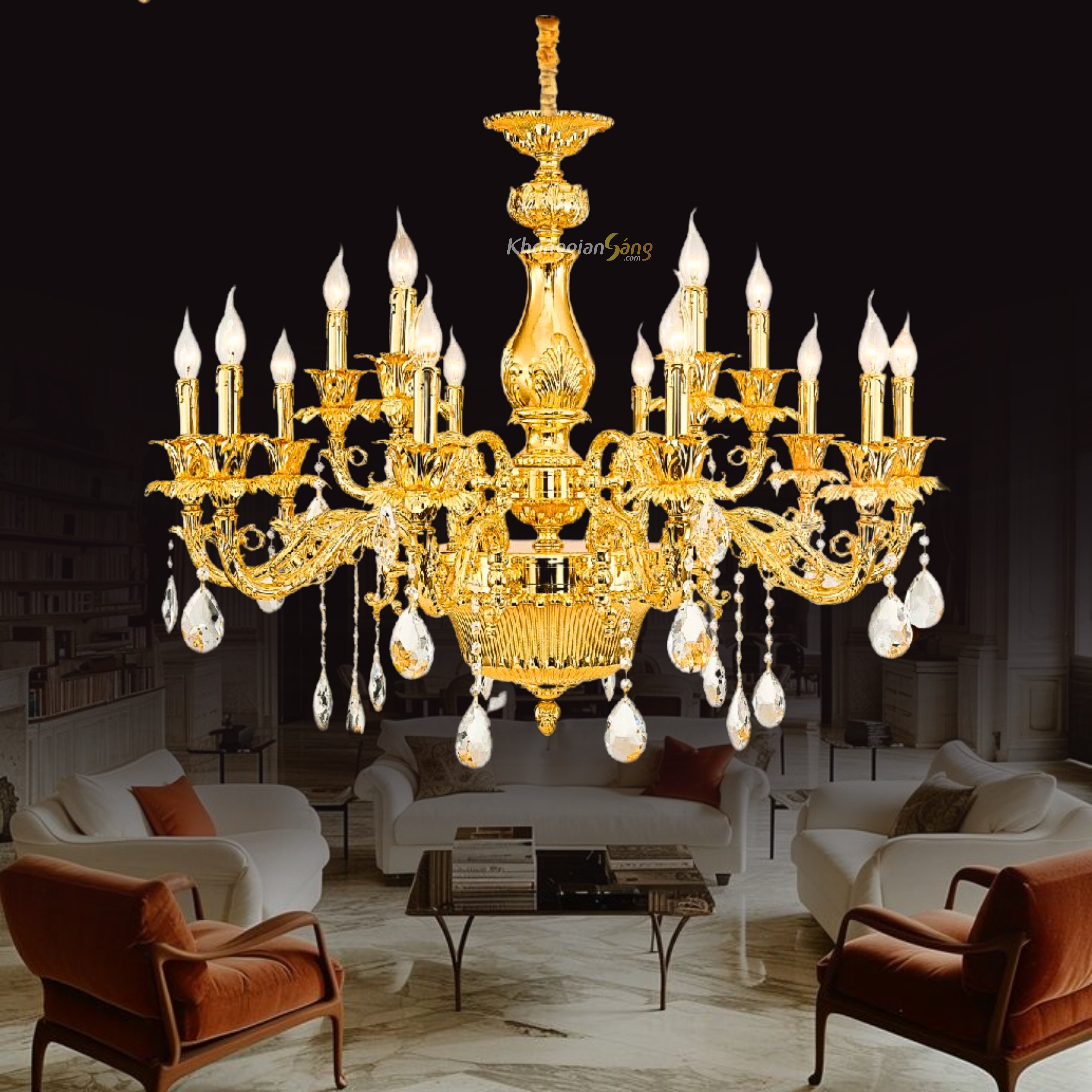 ĐÈN CHÙM NẾN (D950mm x H1000mm) CNQT-220-23