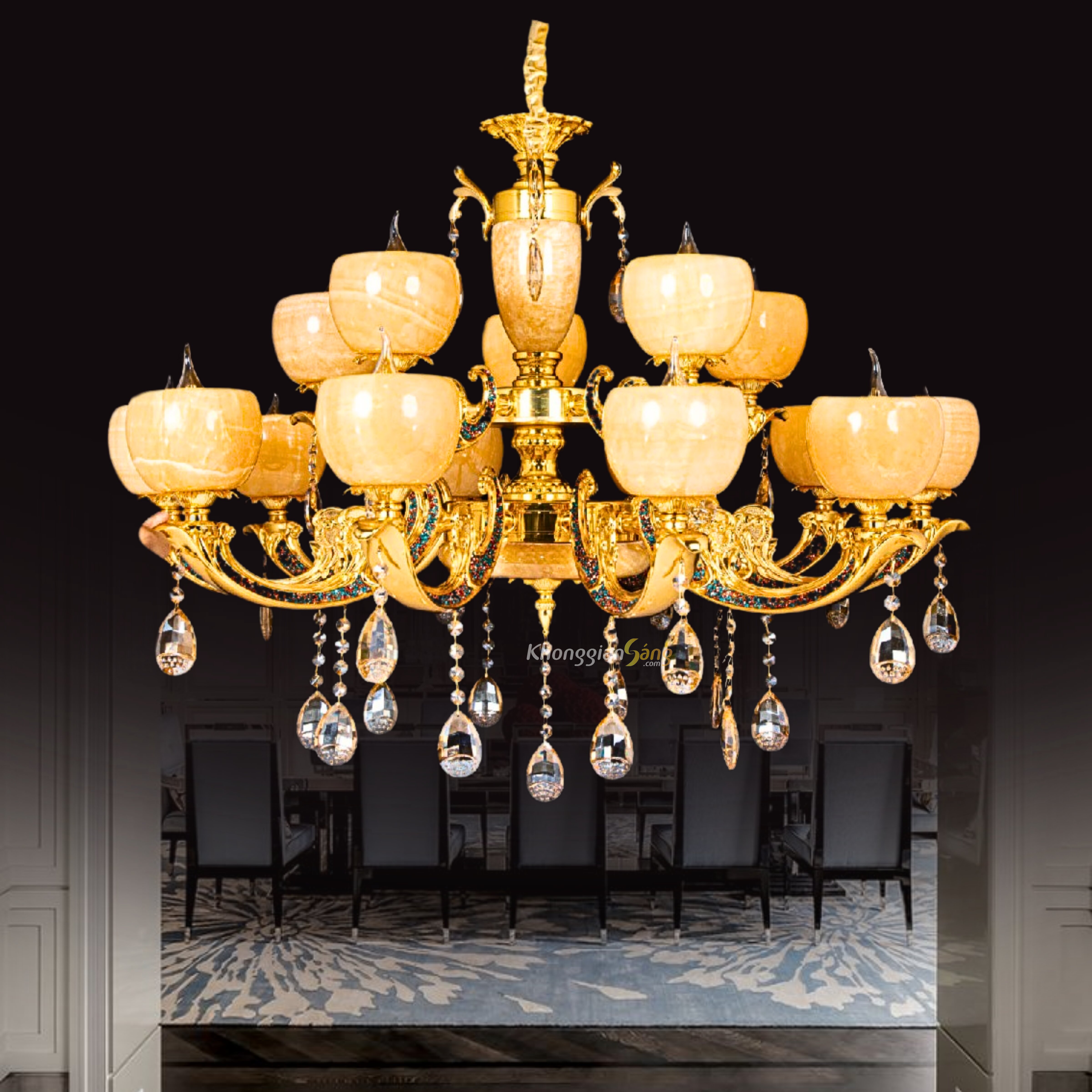 ĐÈN CHÙM NẾN (D850mm x H1050mm) CNQT-290