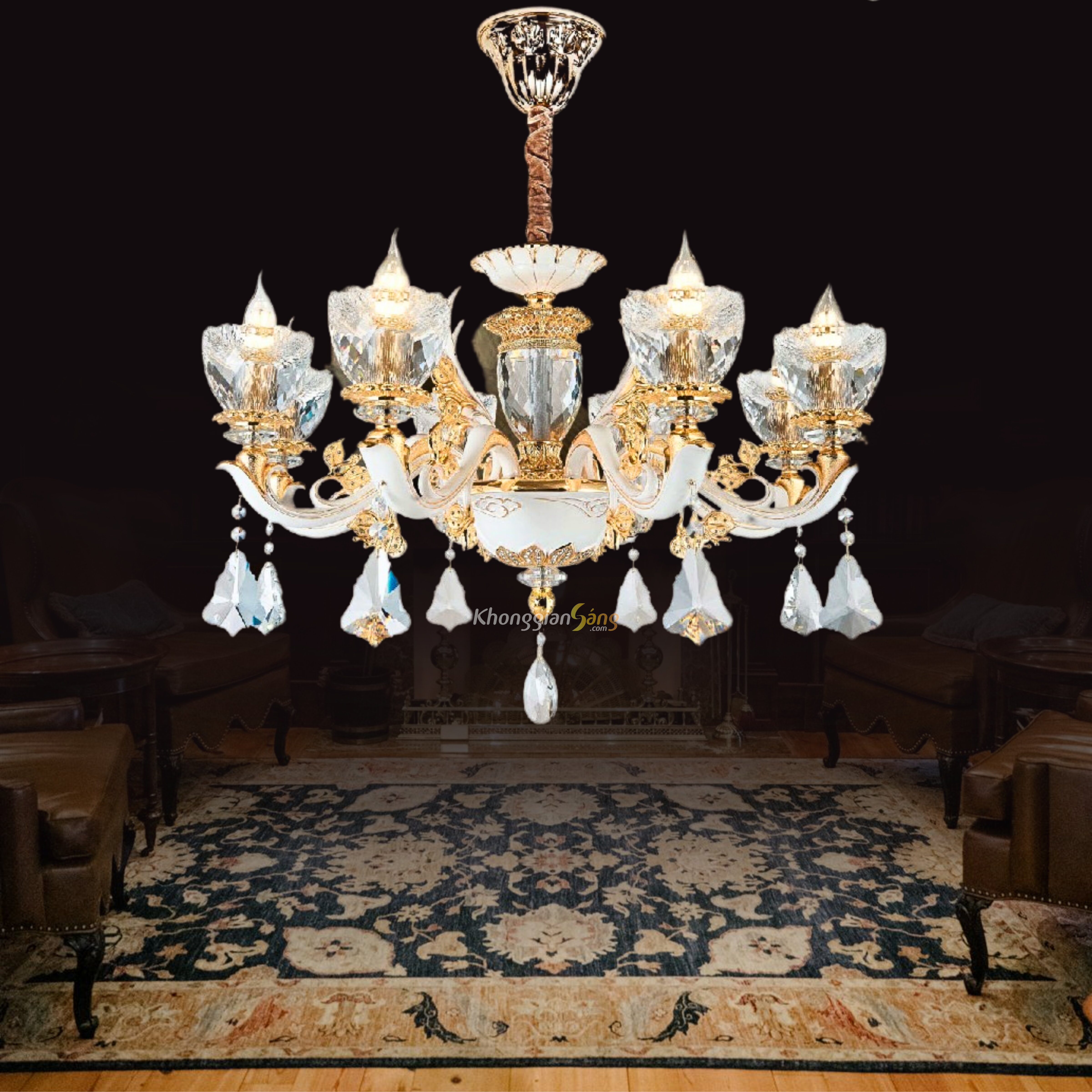 ĐÈN CHÙM NẾN (D800mm x H560mm) CNQT-380