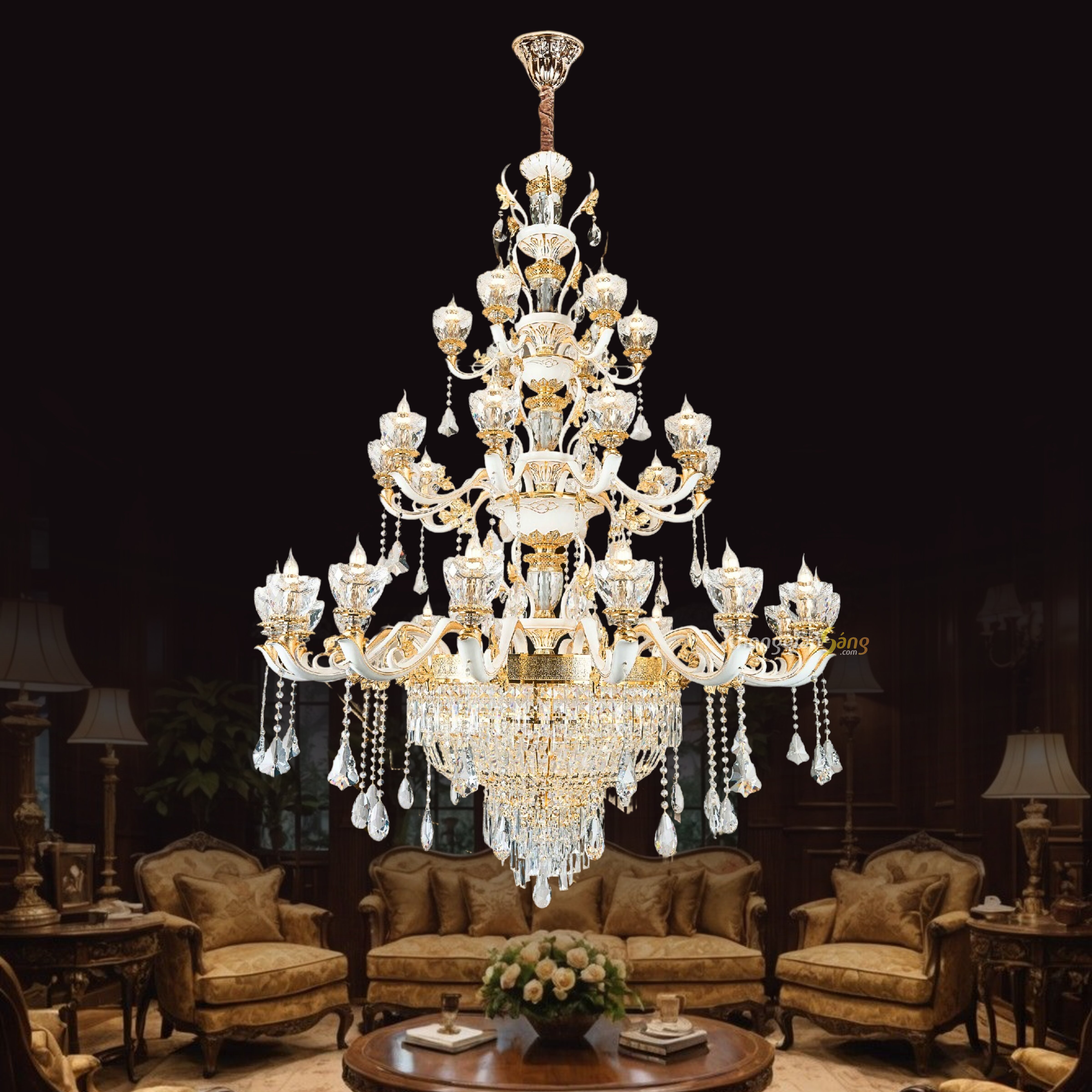 ĐÈN CHÙM NẾN (D1500mm x H2150mm) CNQT-382