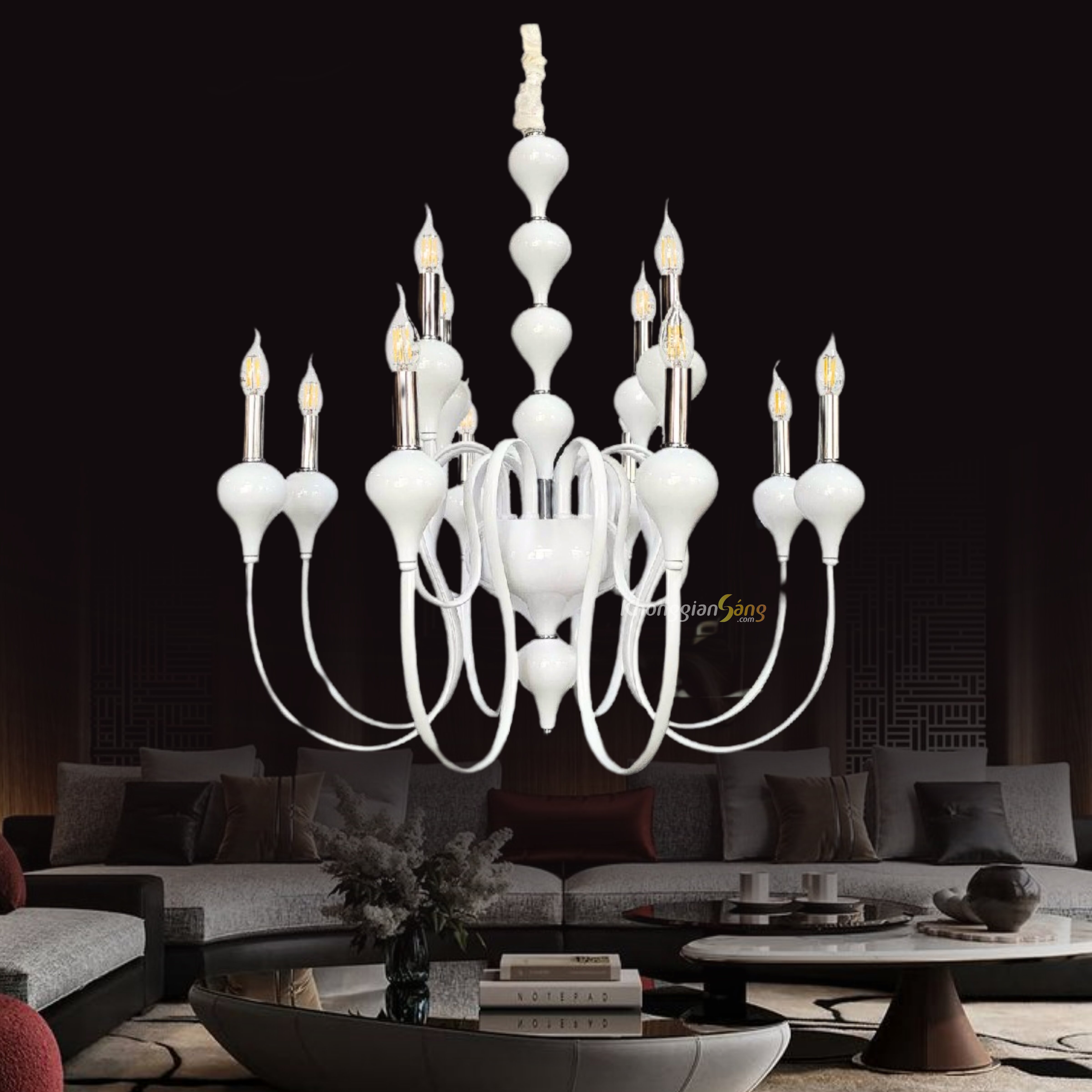 ĐÈN CHÙM NẾN (D780mm x H680mm) CNQT-416