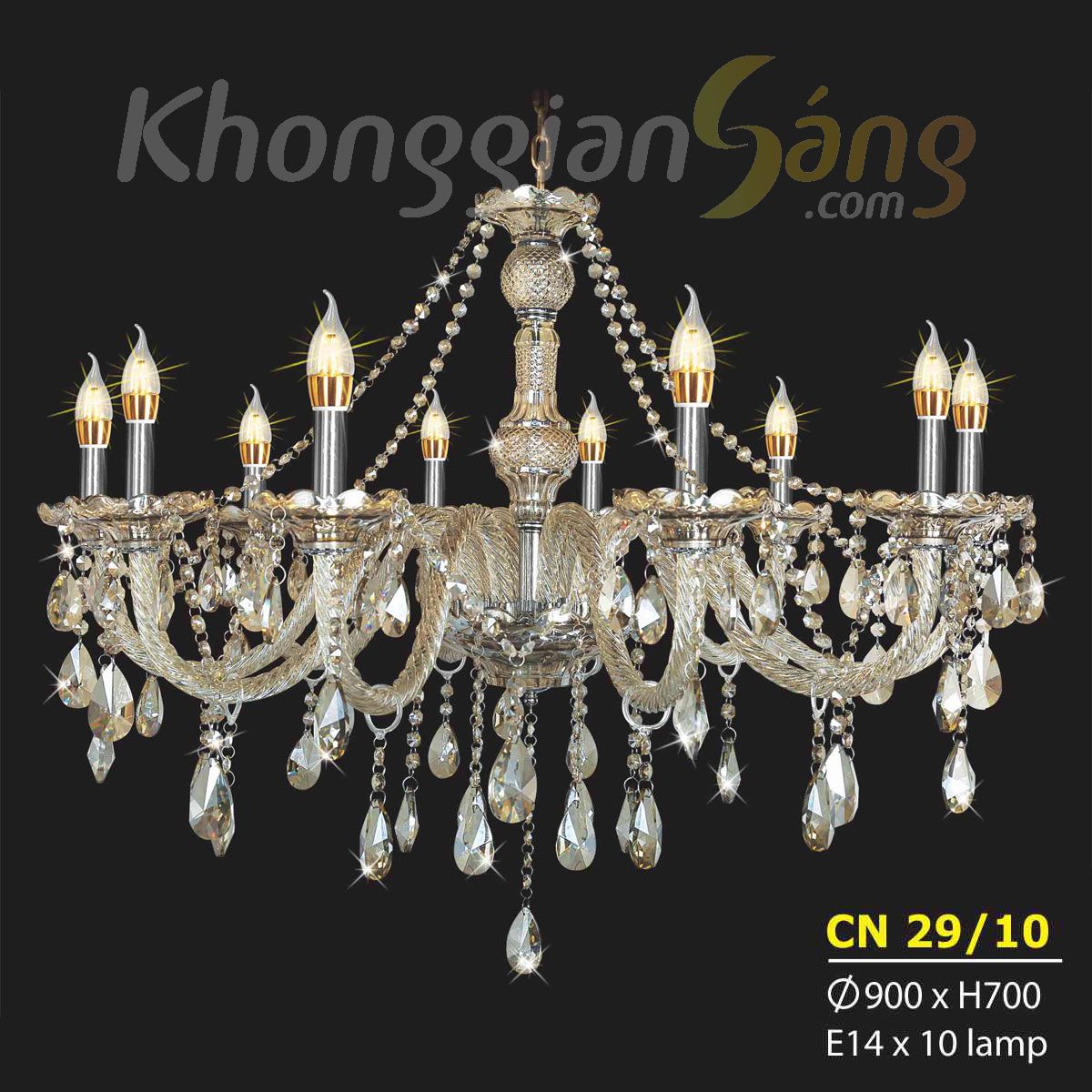 ĐÈN CHÙM NẾN (PHI 900mm x H700mm) KTD-CN29/10