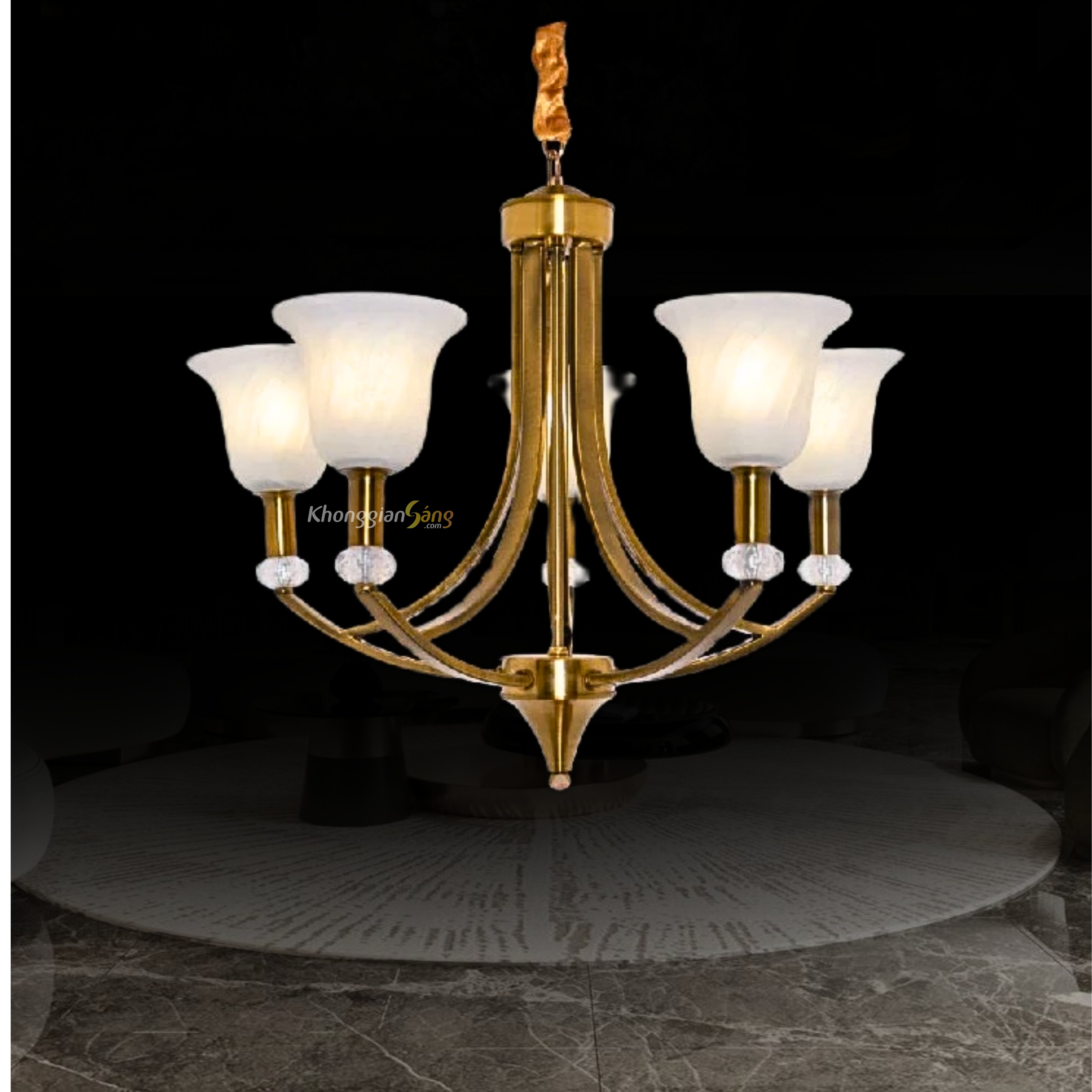 ĐÈN CHÙM NẾN (D650mm x H550mm) CNQT-01