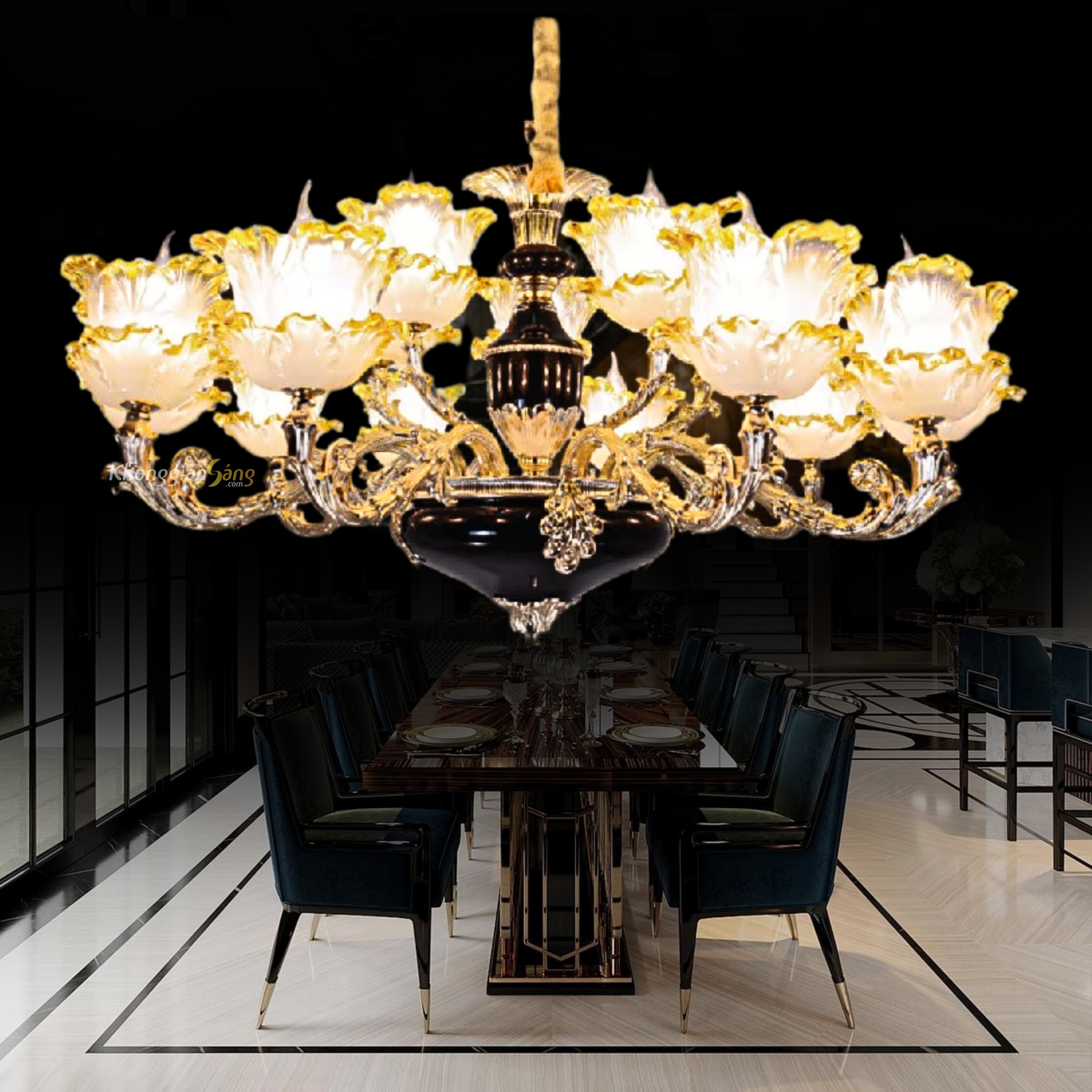 ĐÈN CHÙM NẾN (D900mm x H1000mm) CNQT-231