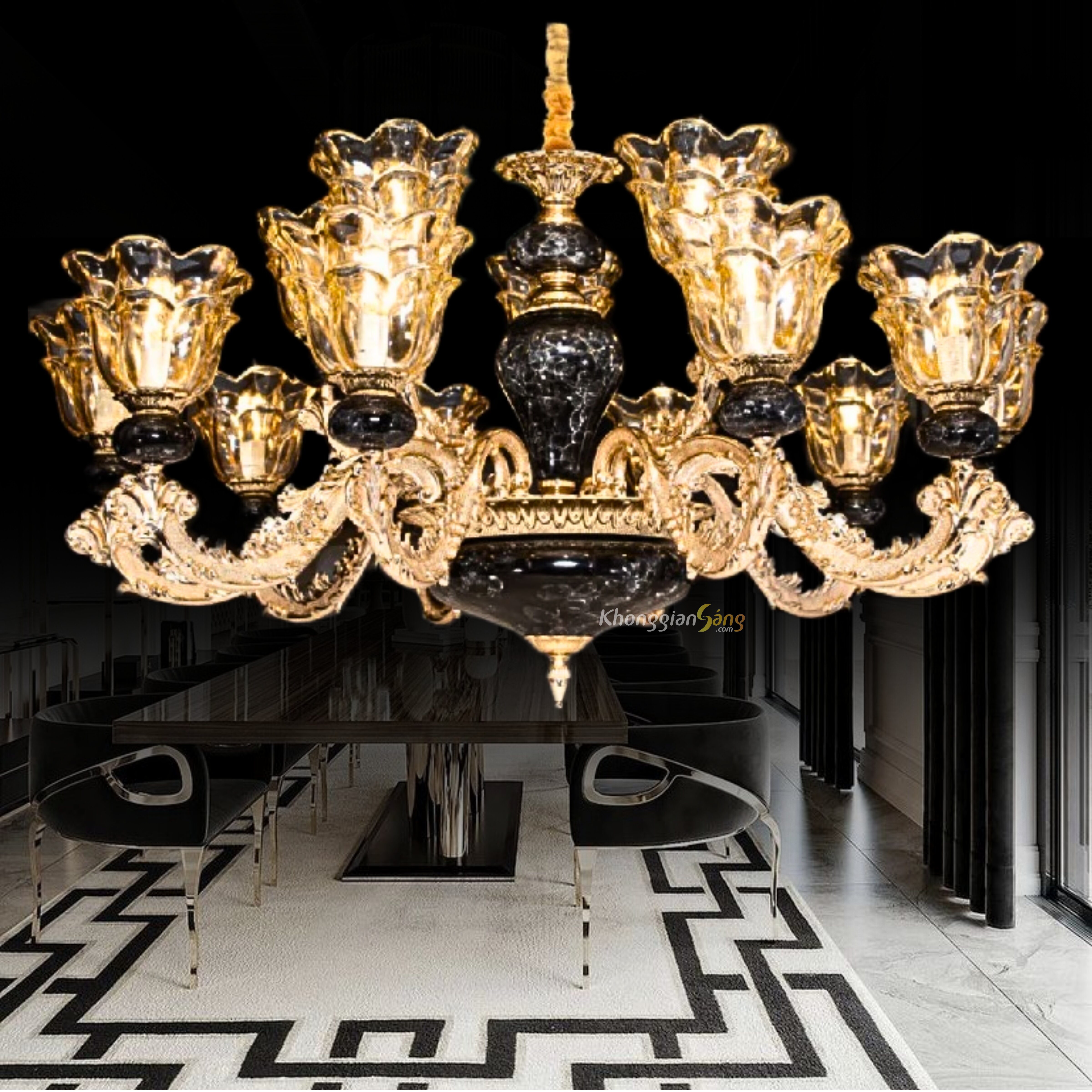 ĐÈN CHÙM NẾN (D850mm x H900mm) CNQT-251