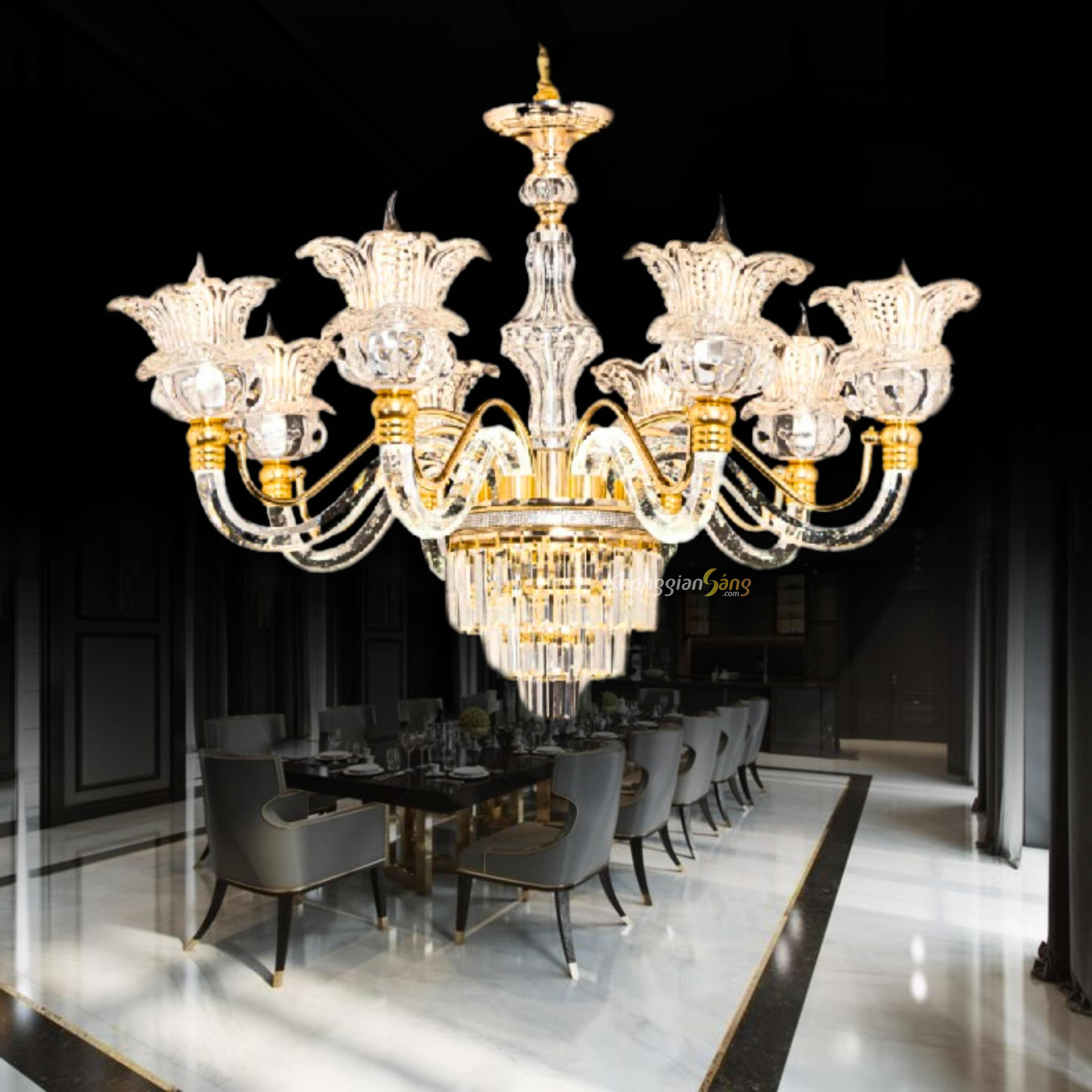 ĐÈN CHÙM NẾN (D800mm x H850mm) CNQT-318