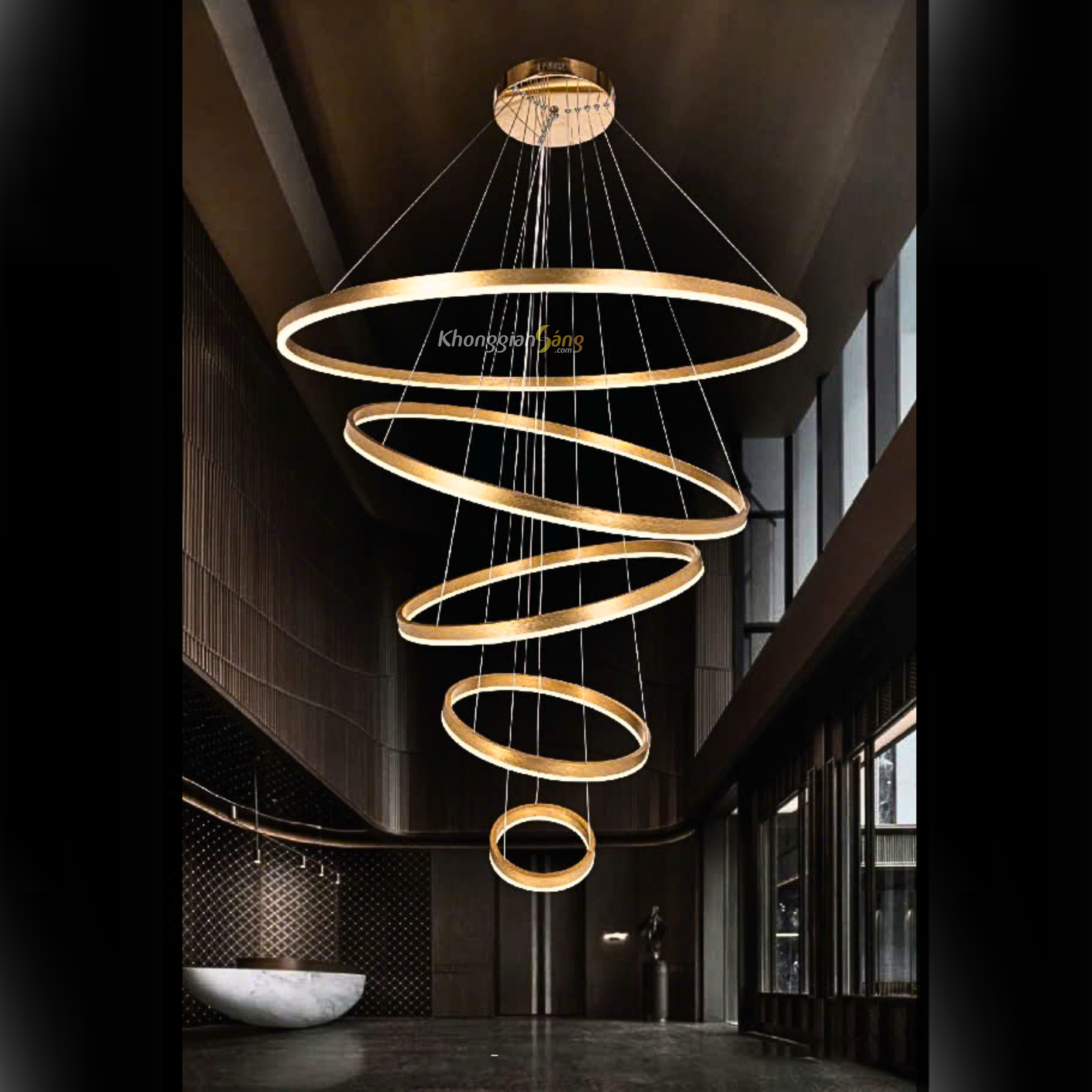 ĐÈN CHÙM THẢ (D400mm+D600mm+D800mm+D1000mm+D1200mm x LED 3M) TH-825-23