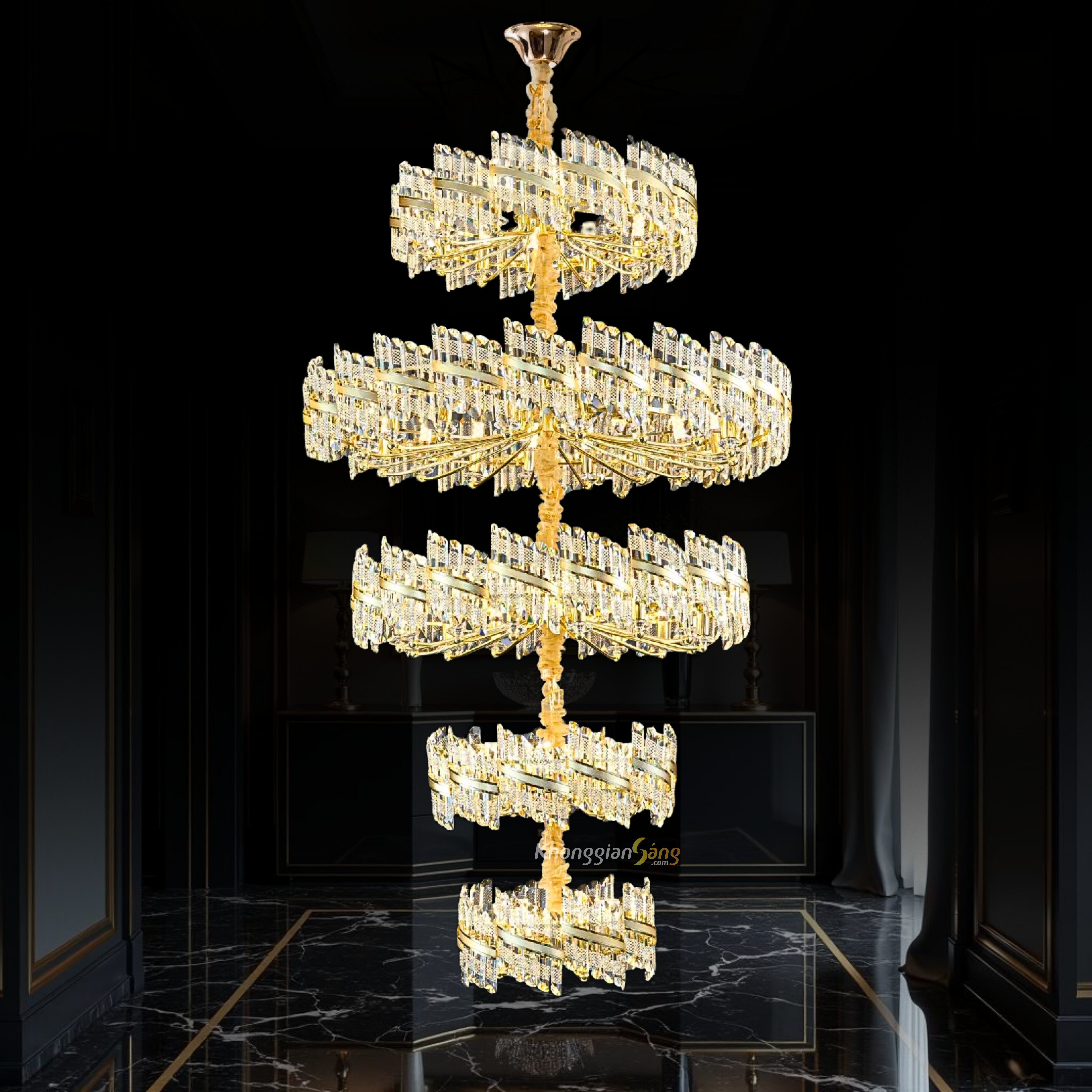 ĐÈN CHÙM THẢ (D960mm x H1800mm) TH-8535