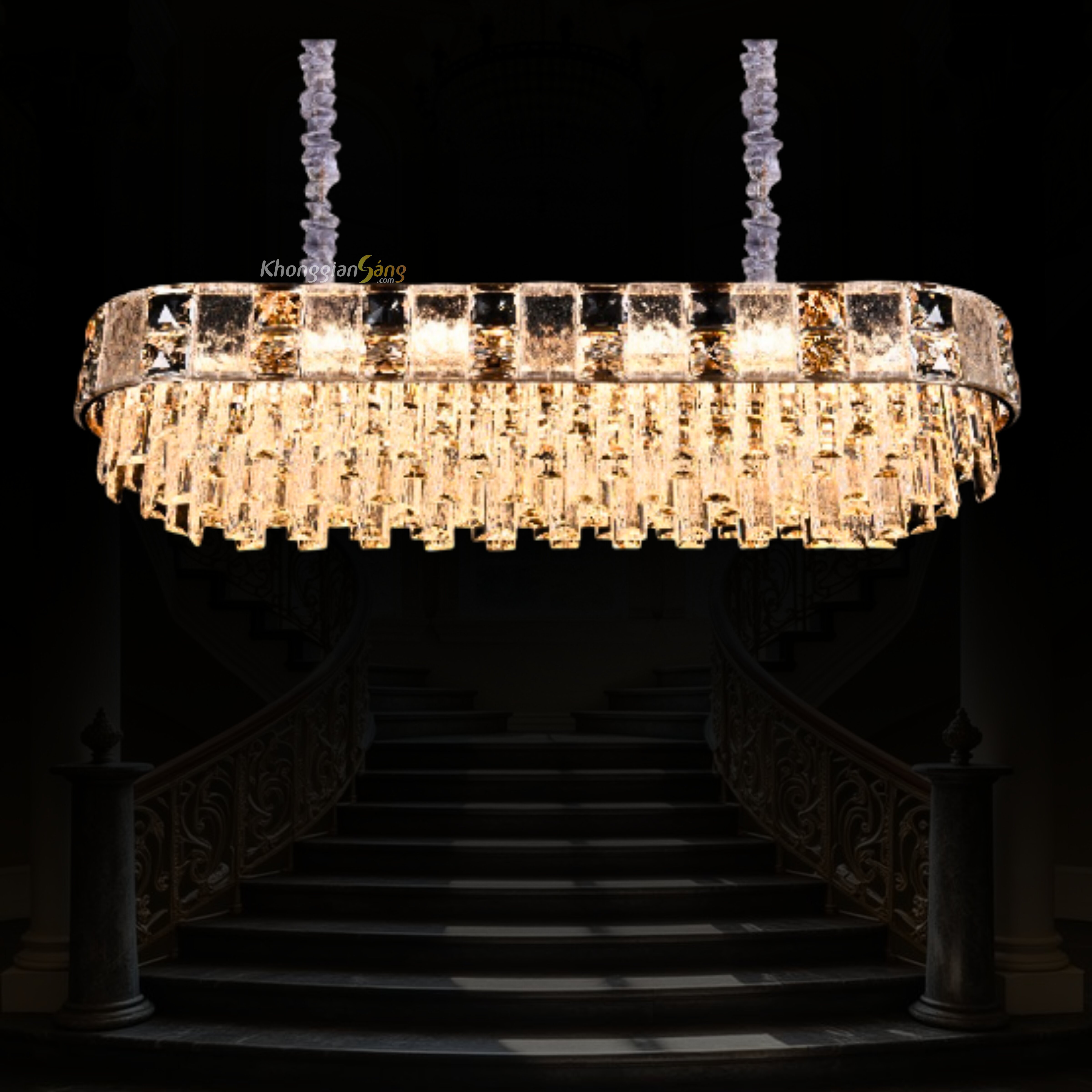 ĐÈN CHÙM PHA LÊ (N1000mm x R3000mm x C230mm) TH-8610