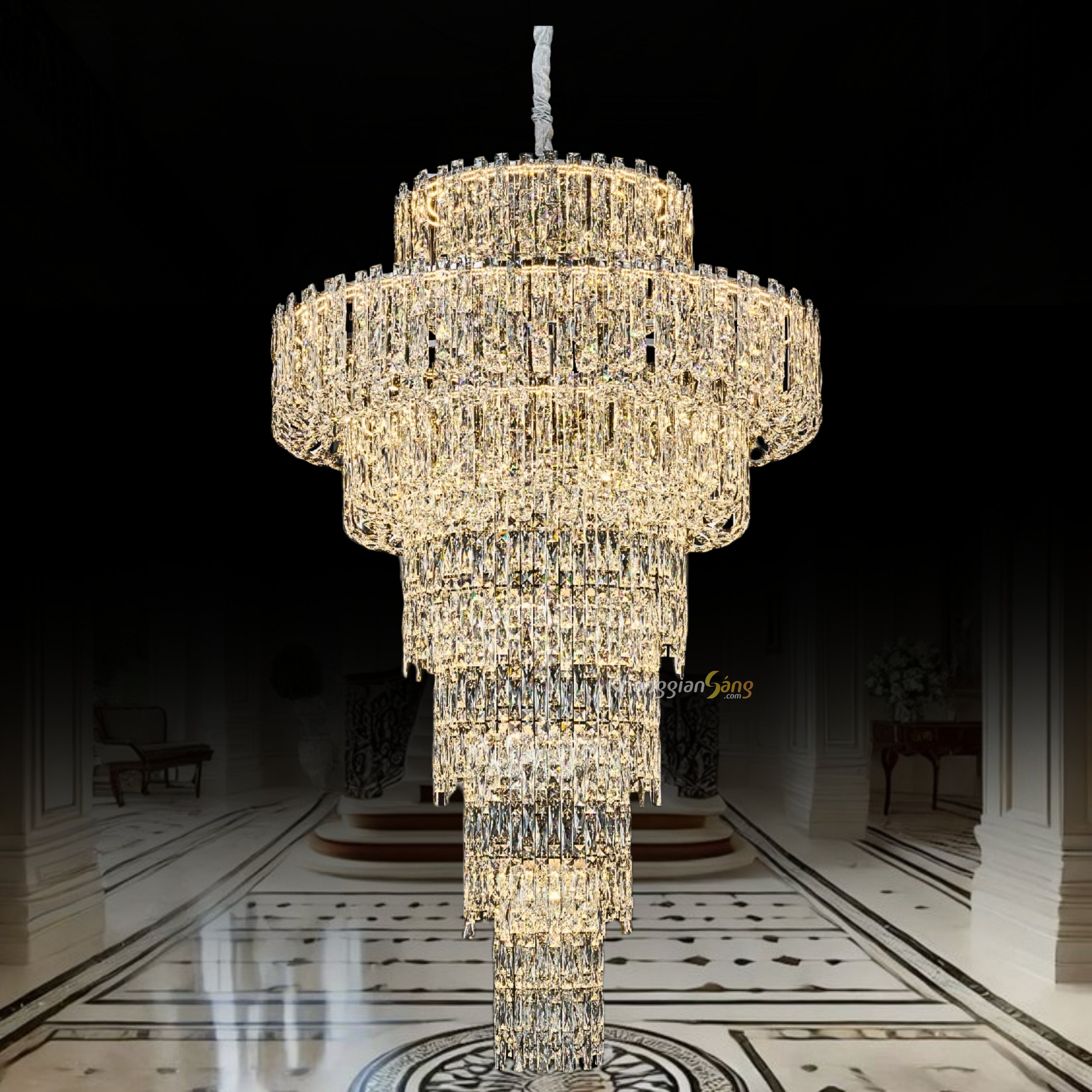 ĐÈN CHÙM PHA  LÊ (D1100mm x H1800mm) TH-8646