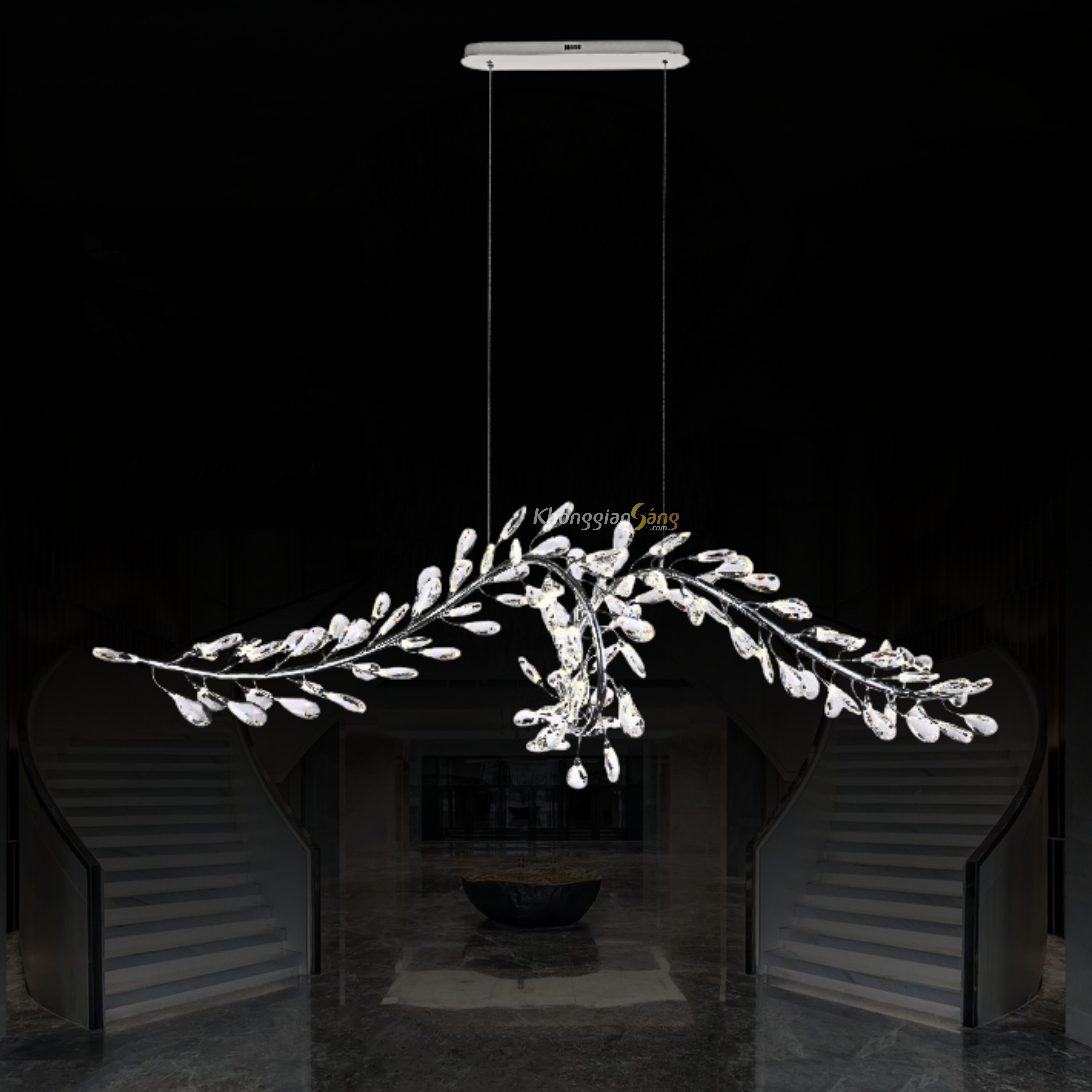 ĐÈN CHÙM PHA LÊ (N1800mm x R450mm x C400mm) TH-8661