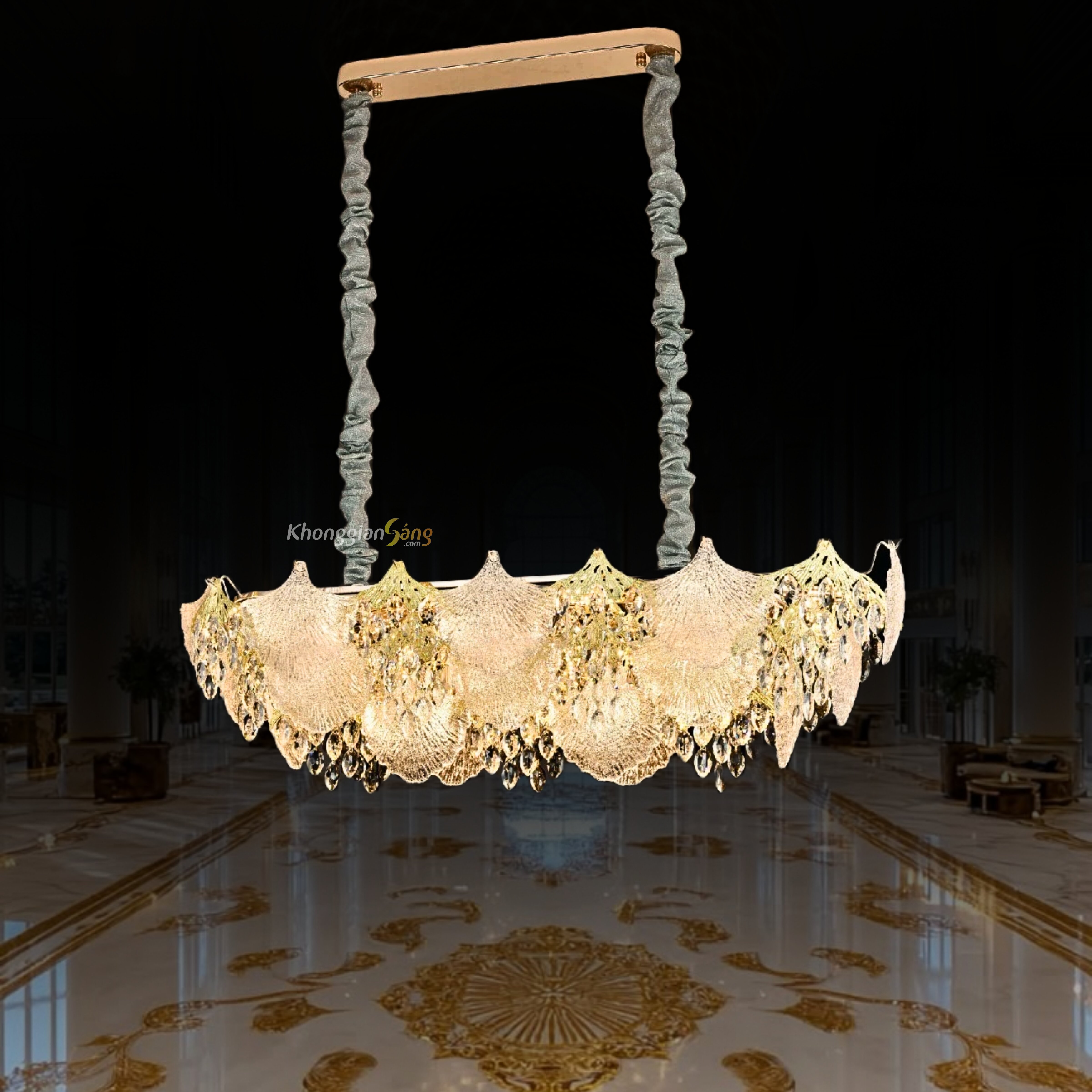 ĐÈN CHÙM PHA LÊ (N1200 x R400 x C360) TH-8673