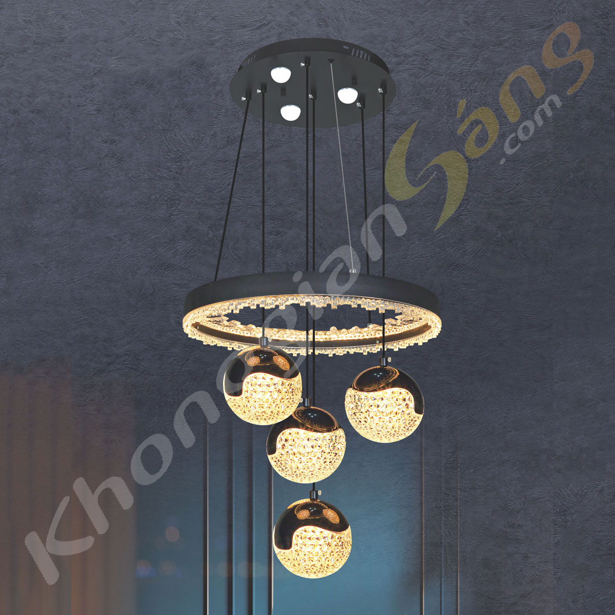 ĐÈN THẢ LED (PHI 400mm x H900mm) KGB-638/4