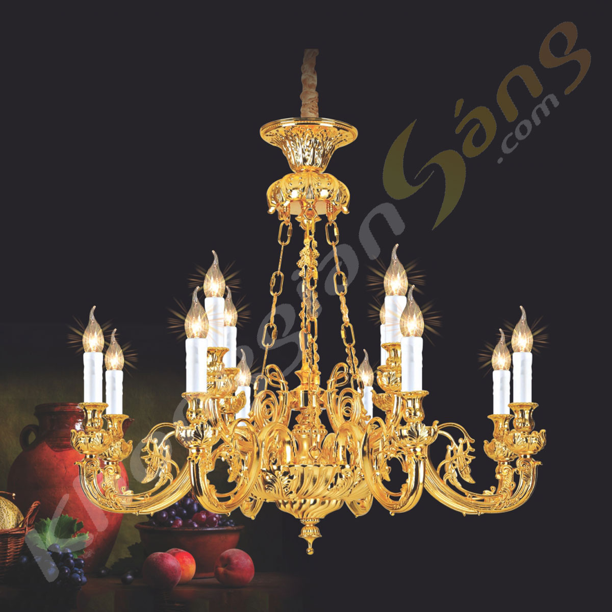 ĐÈN CHÙM NẾN (PHI 700mm x H900mm) KGC-6621/12
