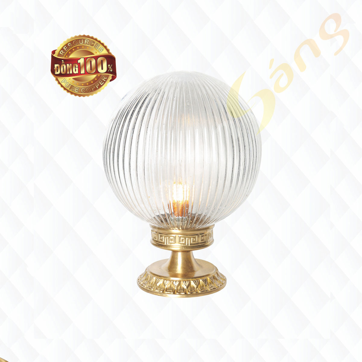 ĐÈN TRỤ CỔNG ĐỒNG (PHI 300mm x H400mm) KGT-668-D300