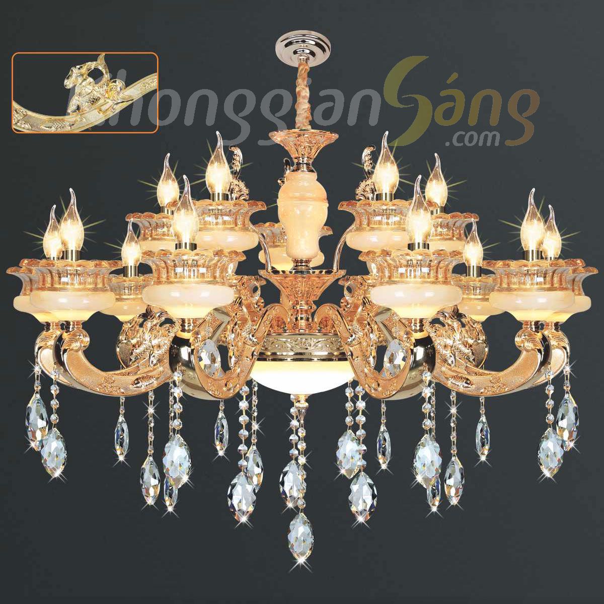 ĐÈN CHÙM NẾN (PHI 1000mm x H650mm) KGC-7145/15