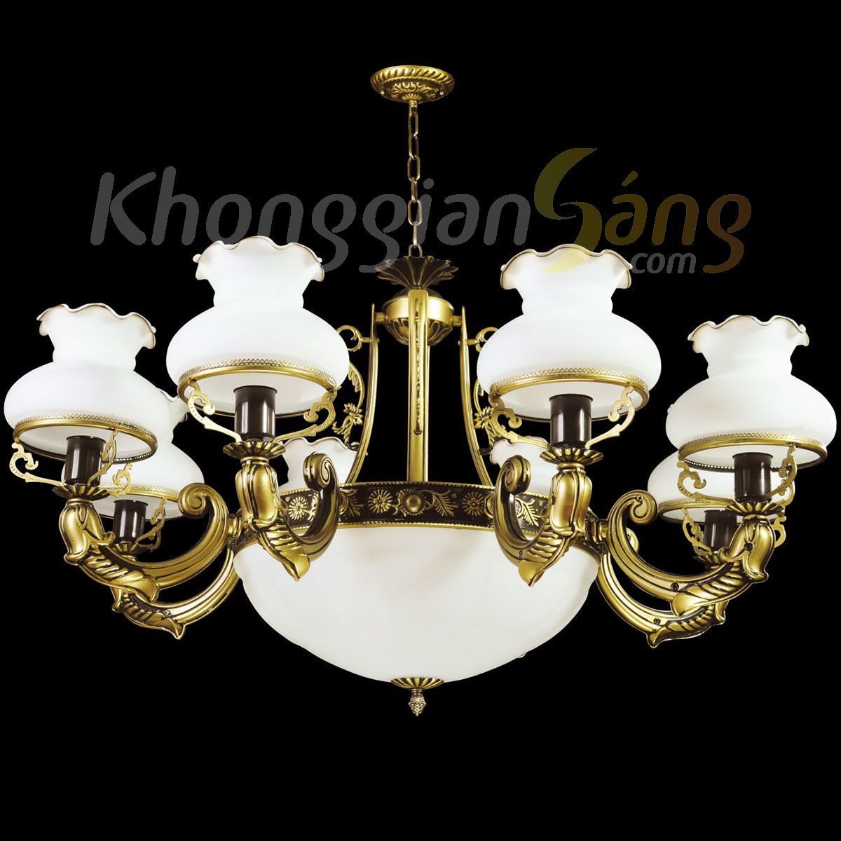 ĐÈN CHÙM CỔ ĐIỂN (PHI 900mm x H600mm) KGC-8005/8