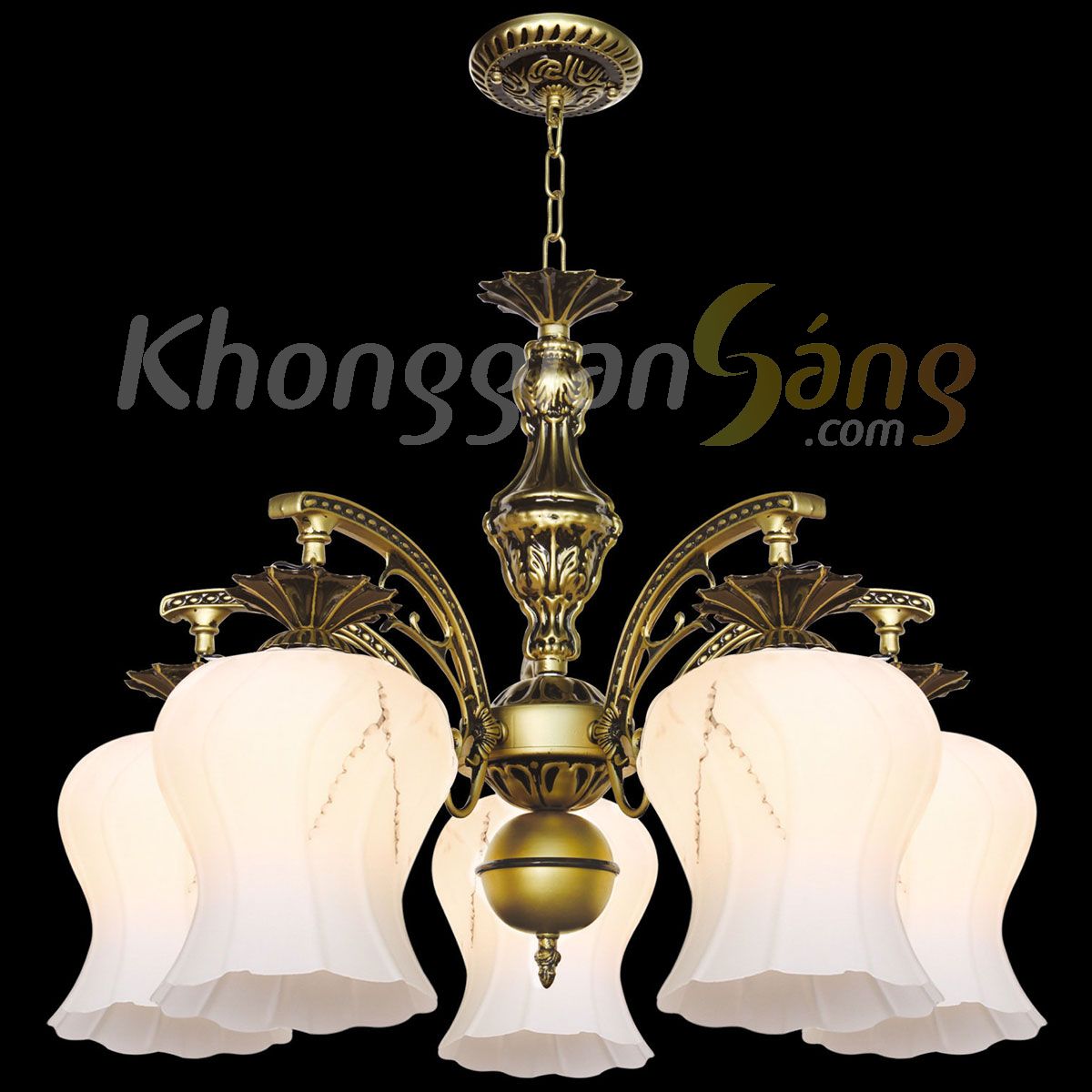 ĐÈN CHÙM CỔ ĐIỂN (PHI 550mm x H450mm) KGC-8068/5