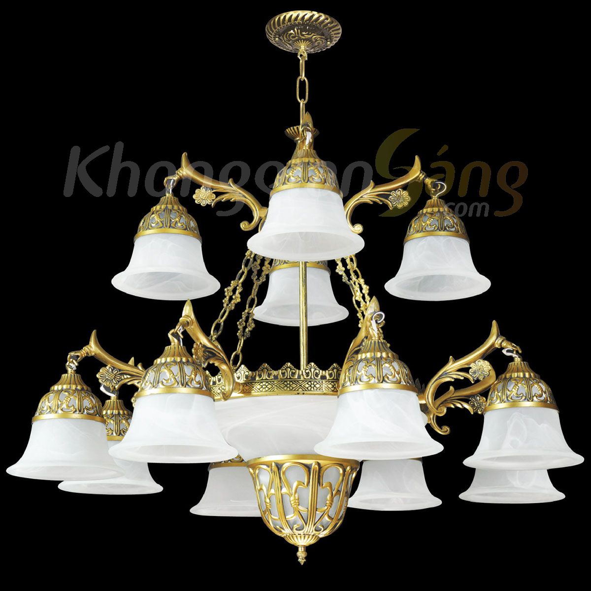 ĐÈN CHÙM CỔ ĐIỂN (PHI 1000mm x H900mm) KGC-8879/12