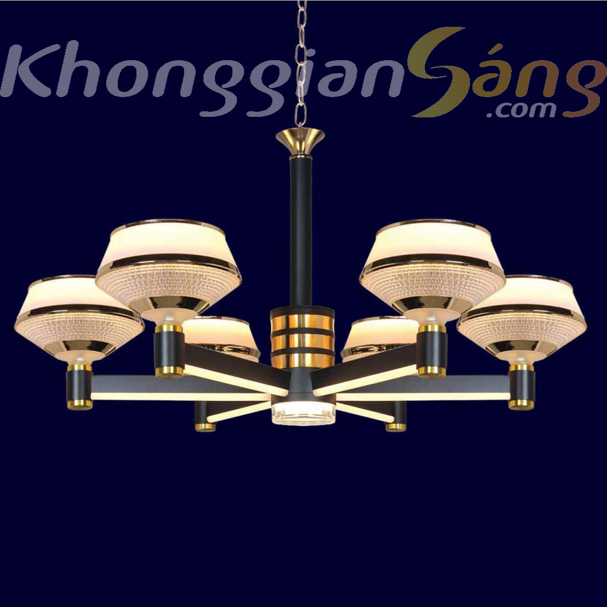 ĐÈN CHÙM LED (PHI 700mm x H380mm) KGC-9268/6