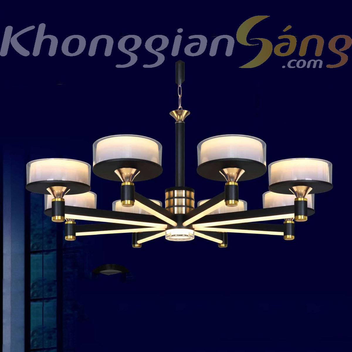 ĐÈN CHÙM LED (PHI 850mm x H380mm) KGC-9270/8
