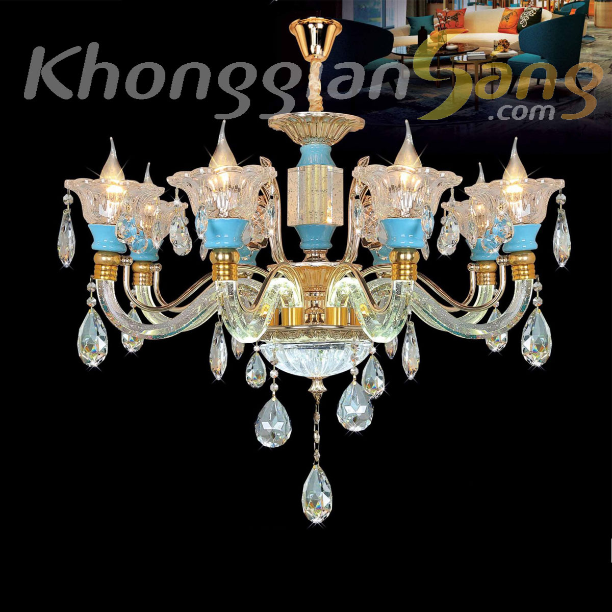 ĐÈN CHÙM NẾN (PHI 800mm x H600mm) KGC-9310/8