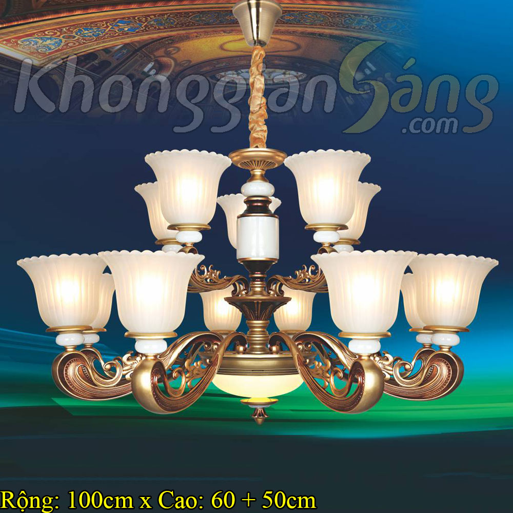 ĐÈN CHÙM CỔ ĐIỂN (PHI 1000mm x H600mm) KGBC-1801/15